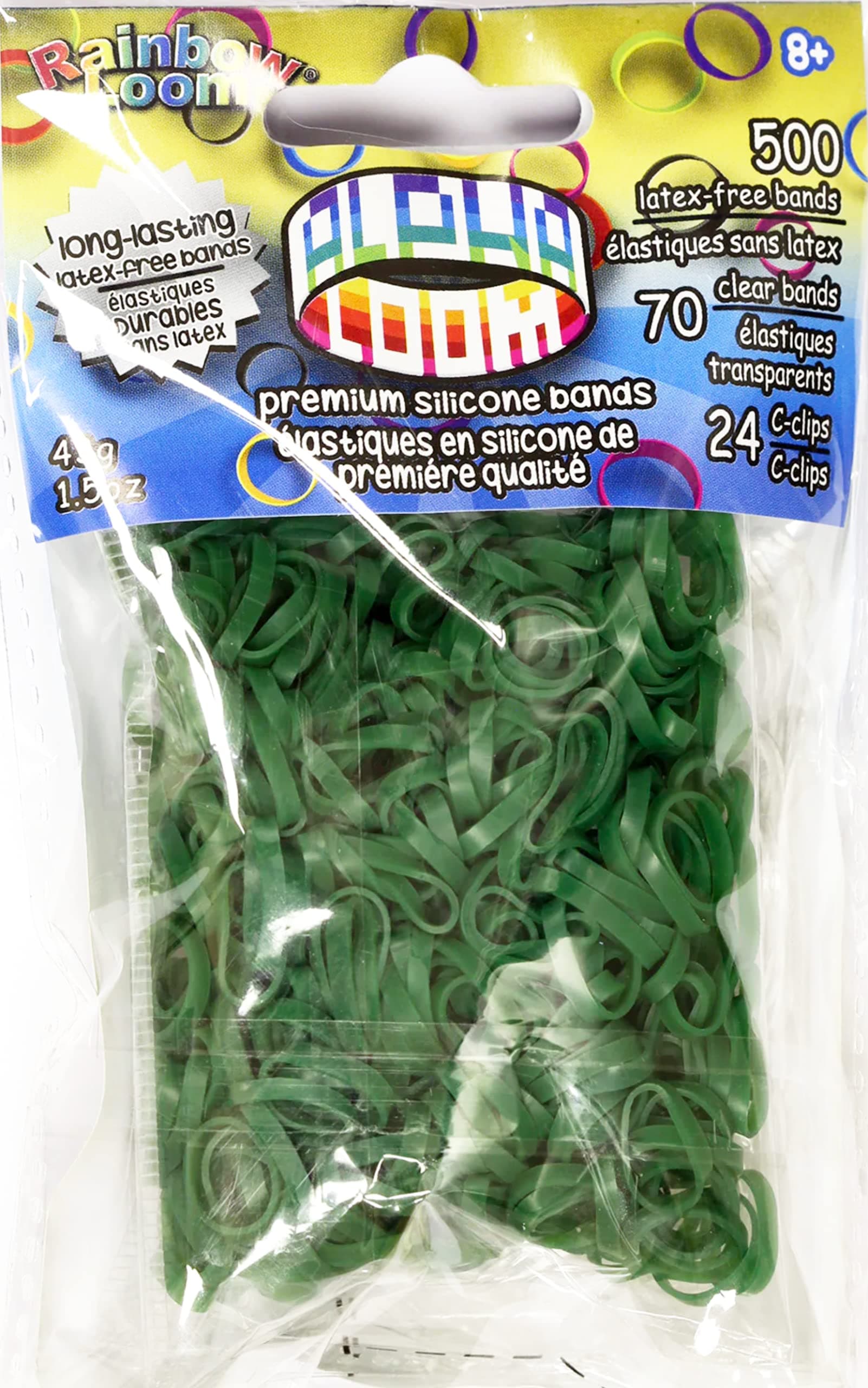Rainbow Loom494 B0236 EA Alpha Bands-Dark Green (500 x Bag)