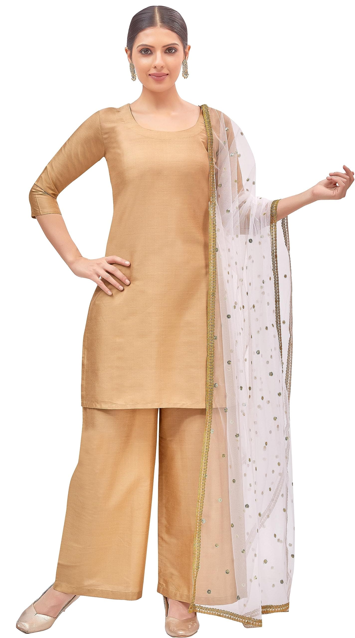 Women's Net sequence Embroidered Full Size Dupatta