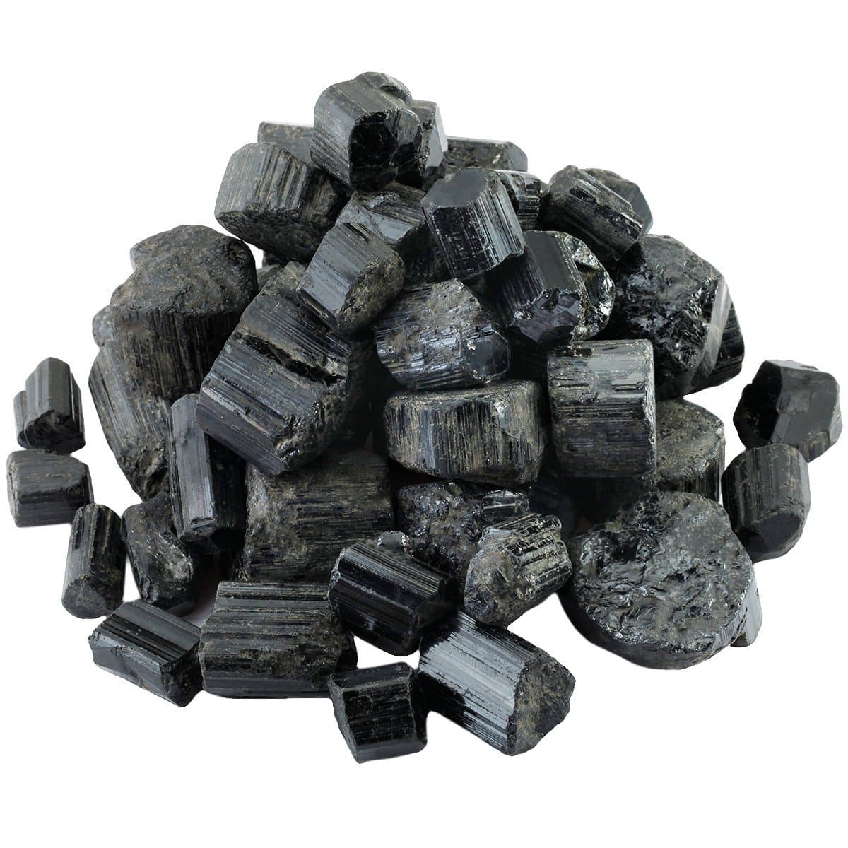 1lb/460g Natural Black Tourmaline Raw Crystals Bulk Stone, Mineral Rocks for Tumbling Cabbing, Reiki Chakra Healing Crystals for Collecting Crafts Wire Wrapping Wicca Protection