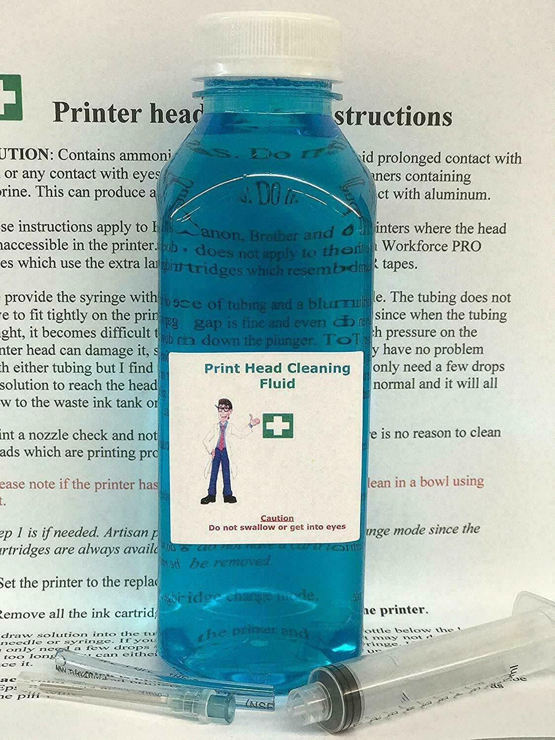 Professional HP Print Head Cleaning Kit 500ml (1 Pint) - Professional Strength Formula Solution