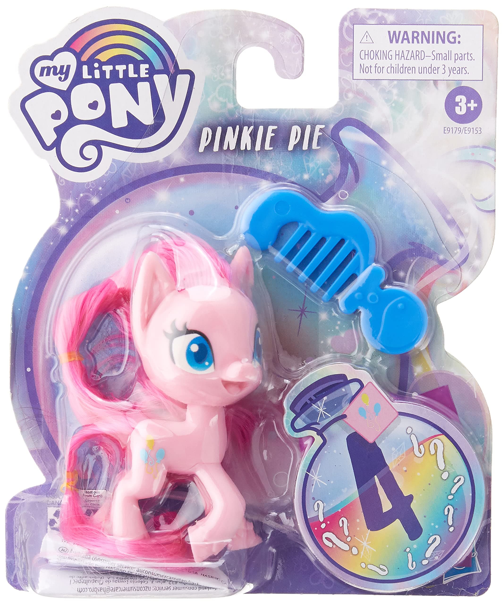 Pinkie Pie Potion Pony Figure - 3-Inch Pink Pony Toy with Brushable Hair, Comb, and 4 Surprise Accessories
