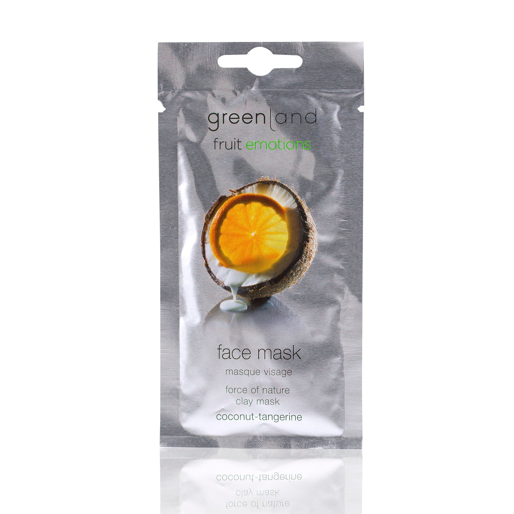 Greenland Fruit Emotions Coconut & Tangerine Nourishing and Purifying Clay Face Masks Pack of 1x 120 ml