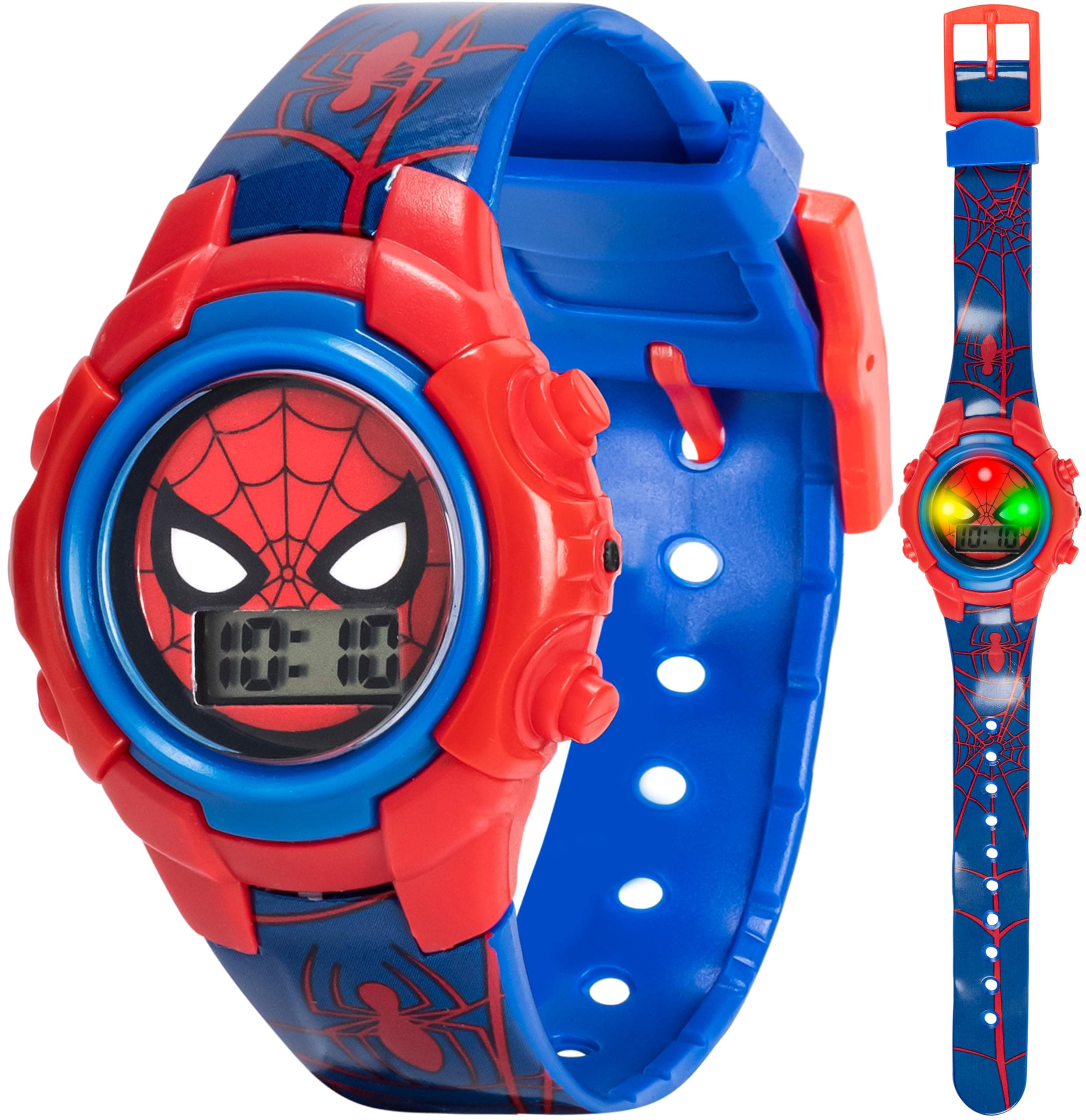 Accutime Kids Marvel Spider-Man Digital Quartz Plastic Watch for Boys & Girls with LCD Display