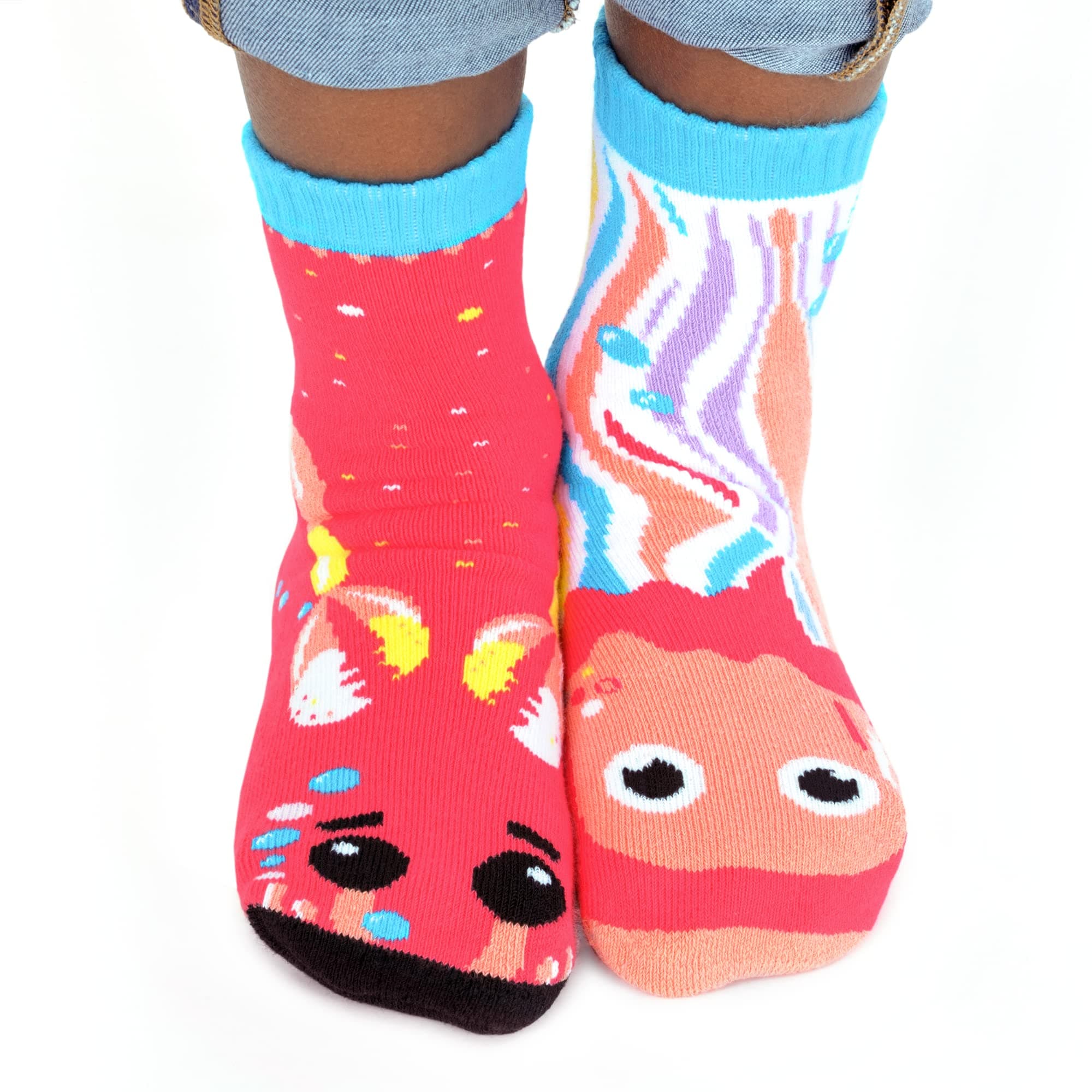 Pals Cool Outdoor Mismatched Animals Kids Socks, Durable & Cozy Pairs for Boys and Girls, Funny, Crazy, & Funky, 1 Pair