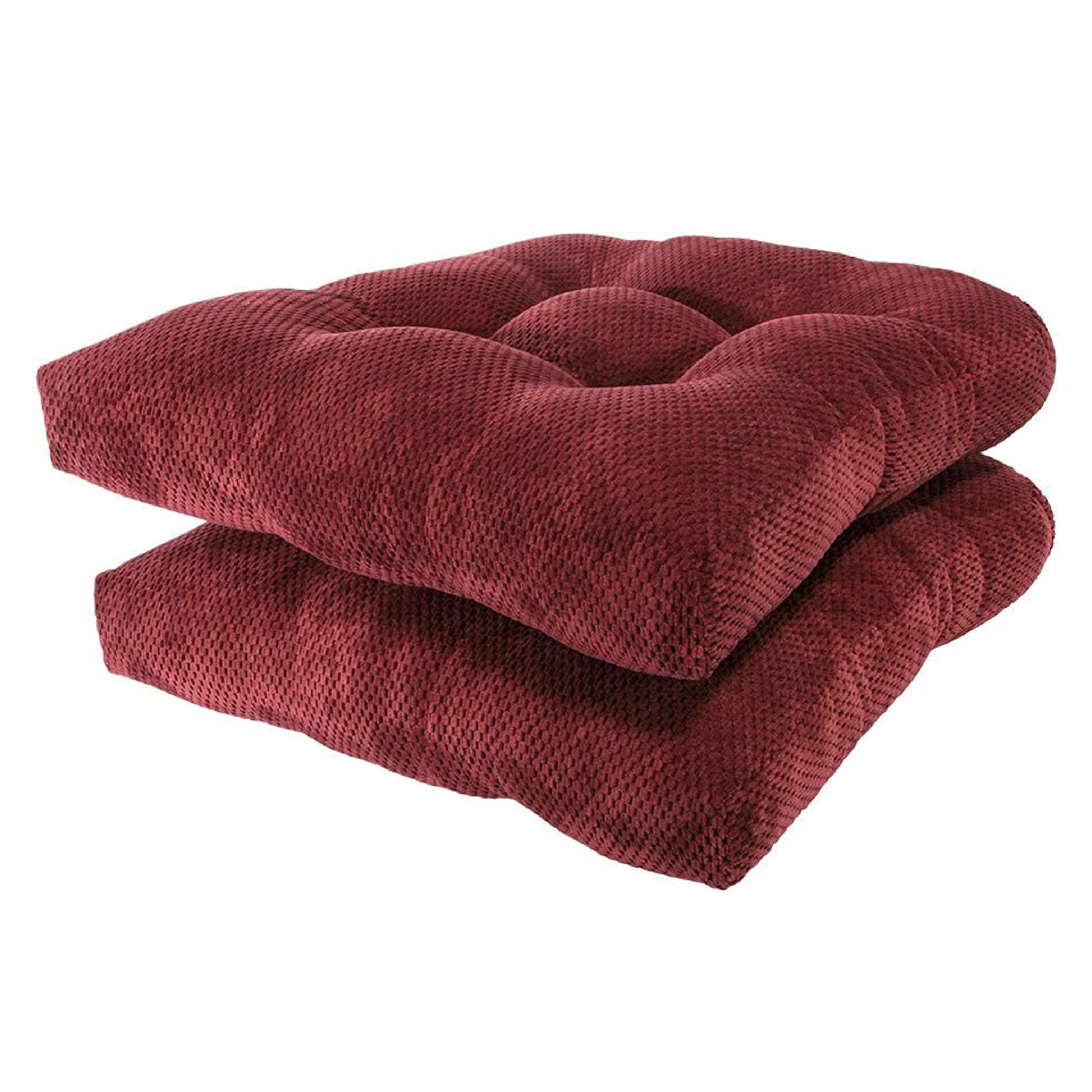 ArleeMemory Foam Non-Skid Chair pad, 2 Count, Burgundy