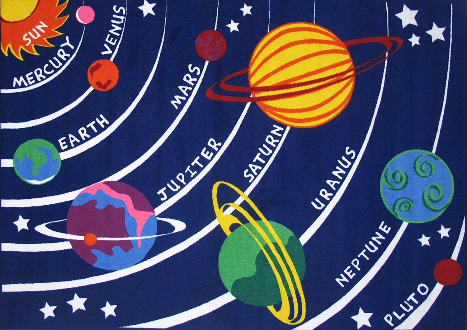 Fun Rugs Fun Time Solar System Rectangle Rug