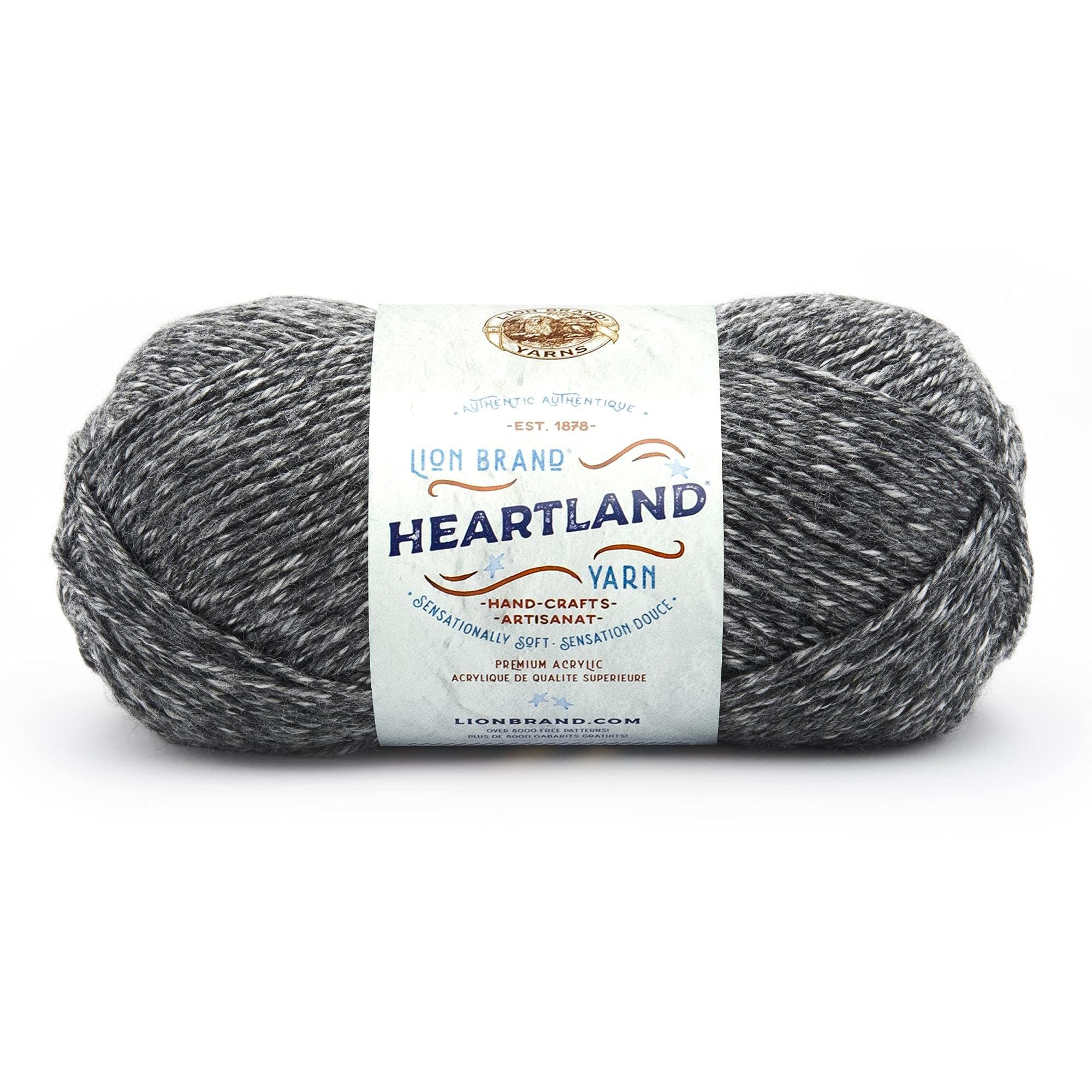 Lion Brand Yarn Heartland Yarn, Worsted-Weight Yarn for Knitting, Crocheting, and Crafting, 1 Pack, Great Smoky Mountains