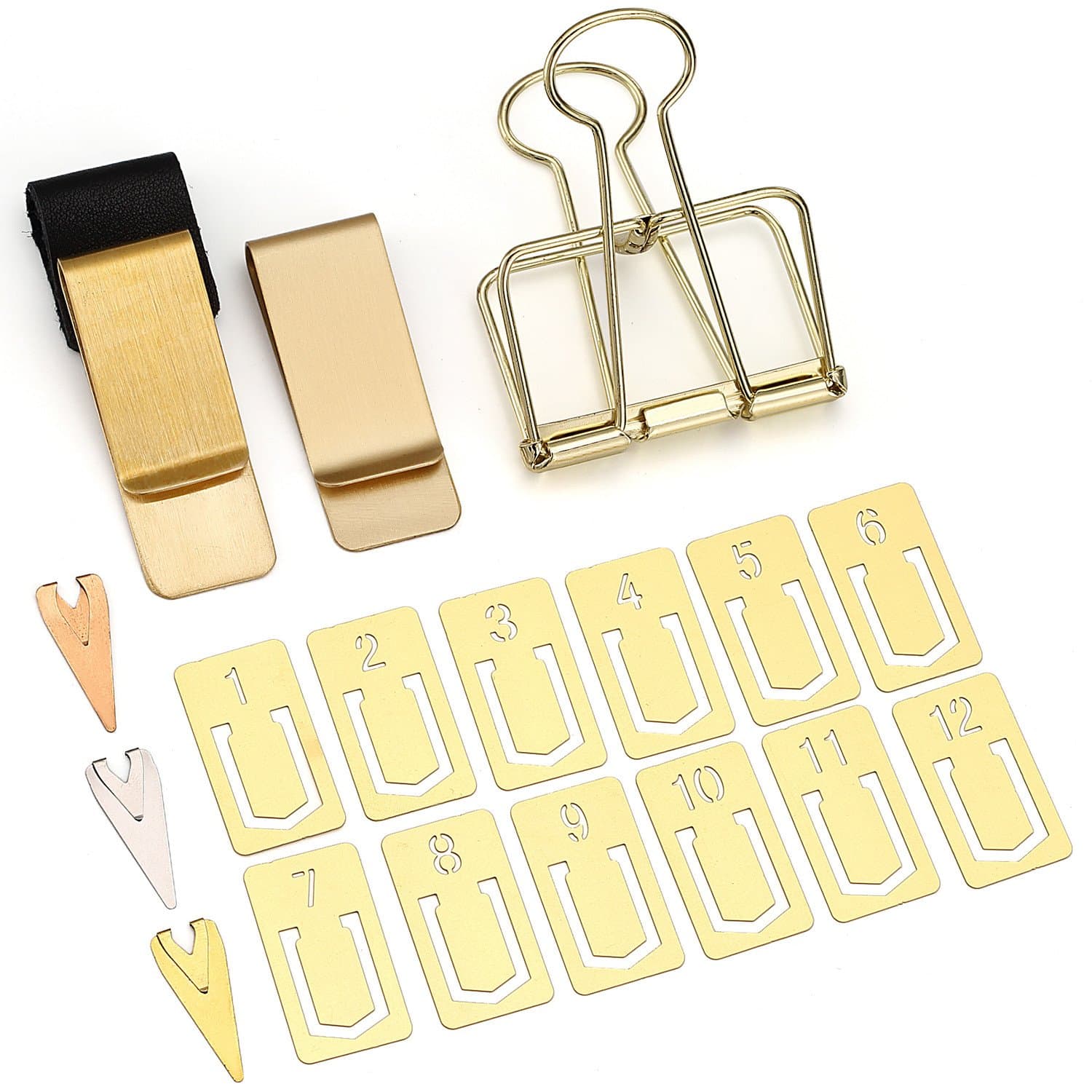 Bookmark Pack - Page Markers (12) + Arrow Line Markers (3) + Book Placeholder Bookmark Clip (1)