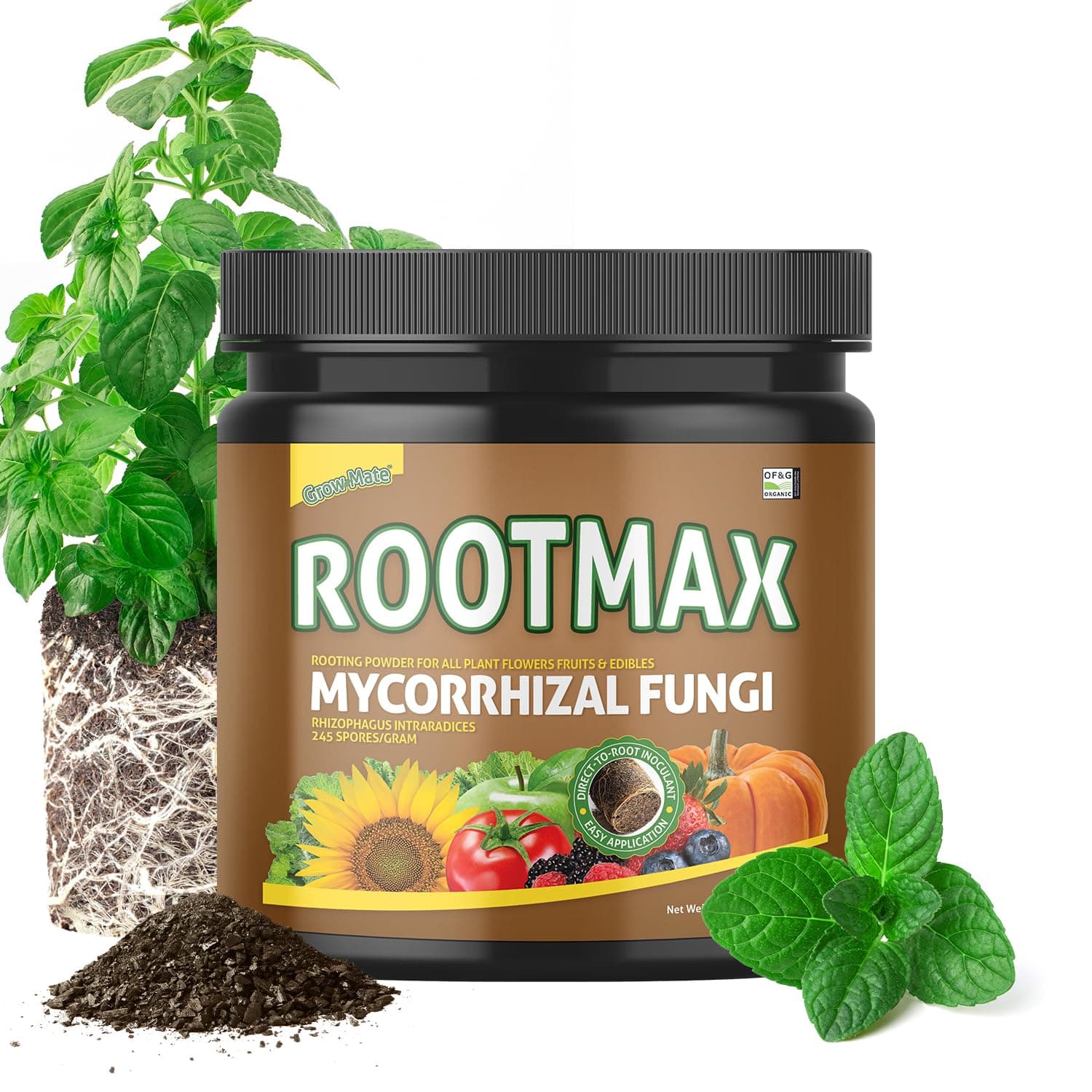 – RootMax - Mycorrhizal Fungi (500 g/17.63 oz) | Rooting Powder for all Plants, Trees, Flowers & Edibles | Direct to Root Inoculant | Treats 100+ Plants