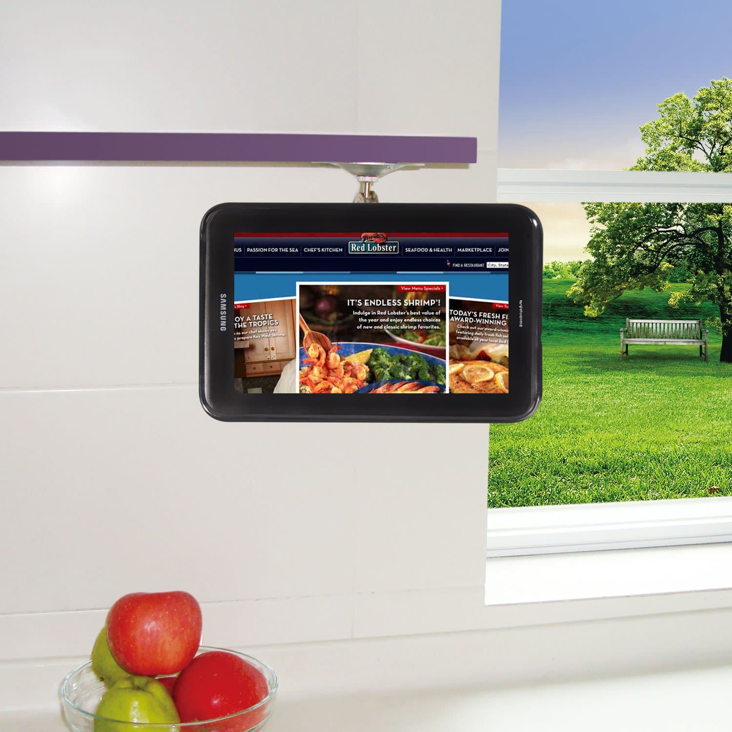 TFY Tablet PC Display Mount for 7-Inch Samsung Galaxy Tab 2 - Mounts Under Cabinet, Wall or Desk