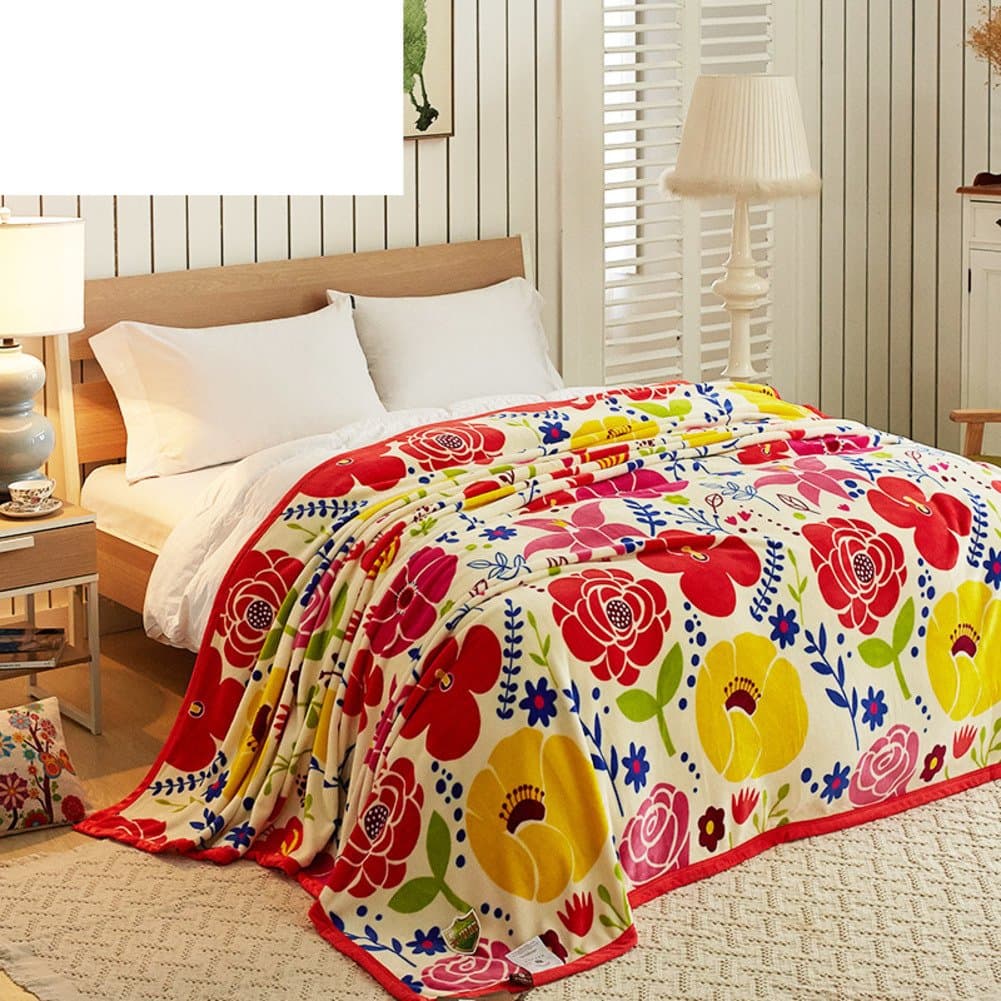 DFGDFHD Flannel Blanket/Blankets/ Coral Fleece Blanket/Thicken Sheets/Law Lai Blanket in Winter/Blanket for one Person-U 200x230cm(79x91inch)