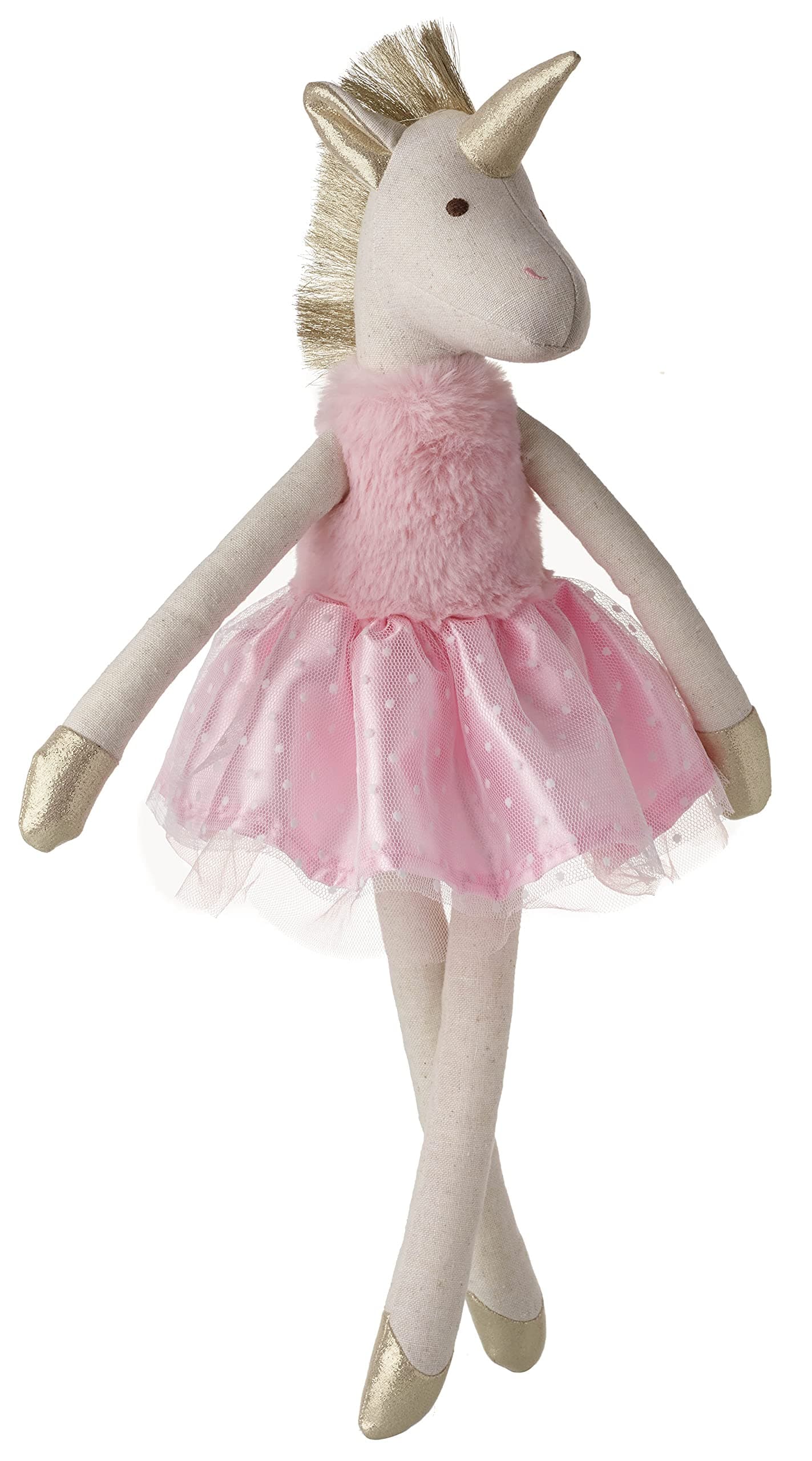 Orange Tree Toys Unicorn Ballerina Doll, Soft Rag Doll - Cuddly Toys for Girls, Plush Toys Handmade from Cotton - Soft Toys for Babies, First Baby Doll Suitable for Newborn