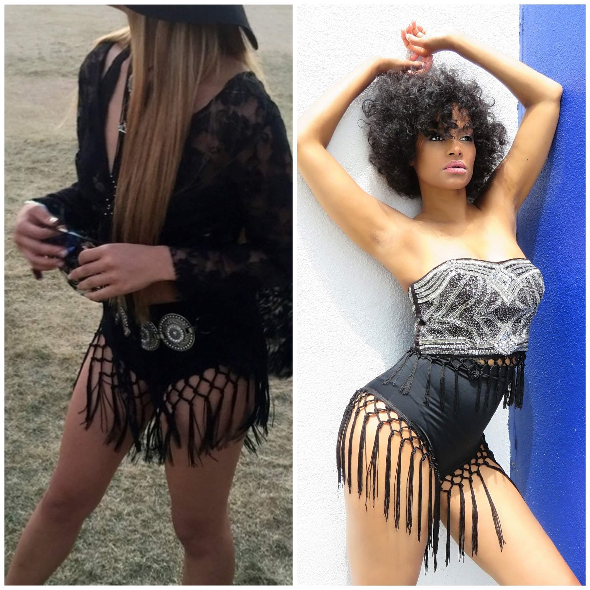 Black Tassel Fringe High Waisted Shorts, Boho Booty Short,Festival Bottoms,Concert clothes,festival accessories,dancing, music festival clothing, rave clothes