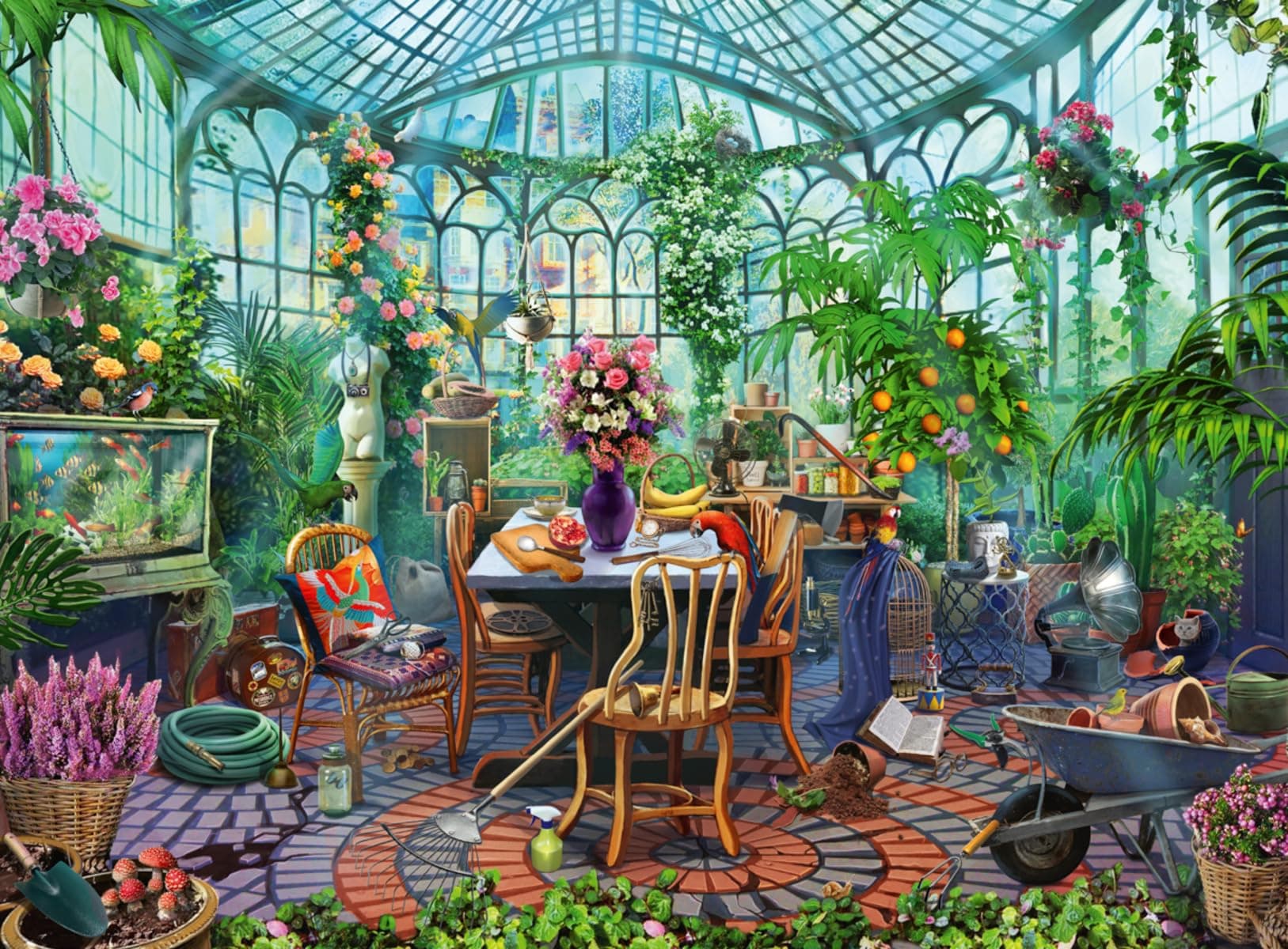 Ravensburger Greenhouse Mornings 500 Piece Jigsaw Puzzle for Adults - 12000207 - Handcrafted Tooling, Made in Germany, Every Piece Fits Together Perfectly