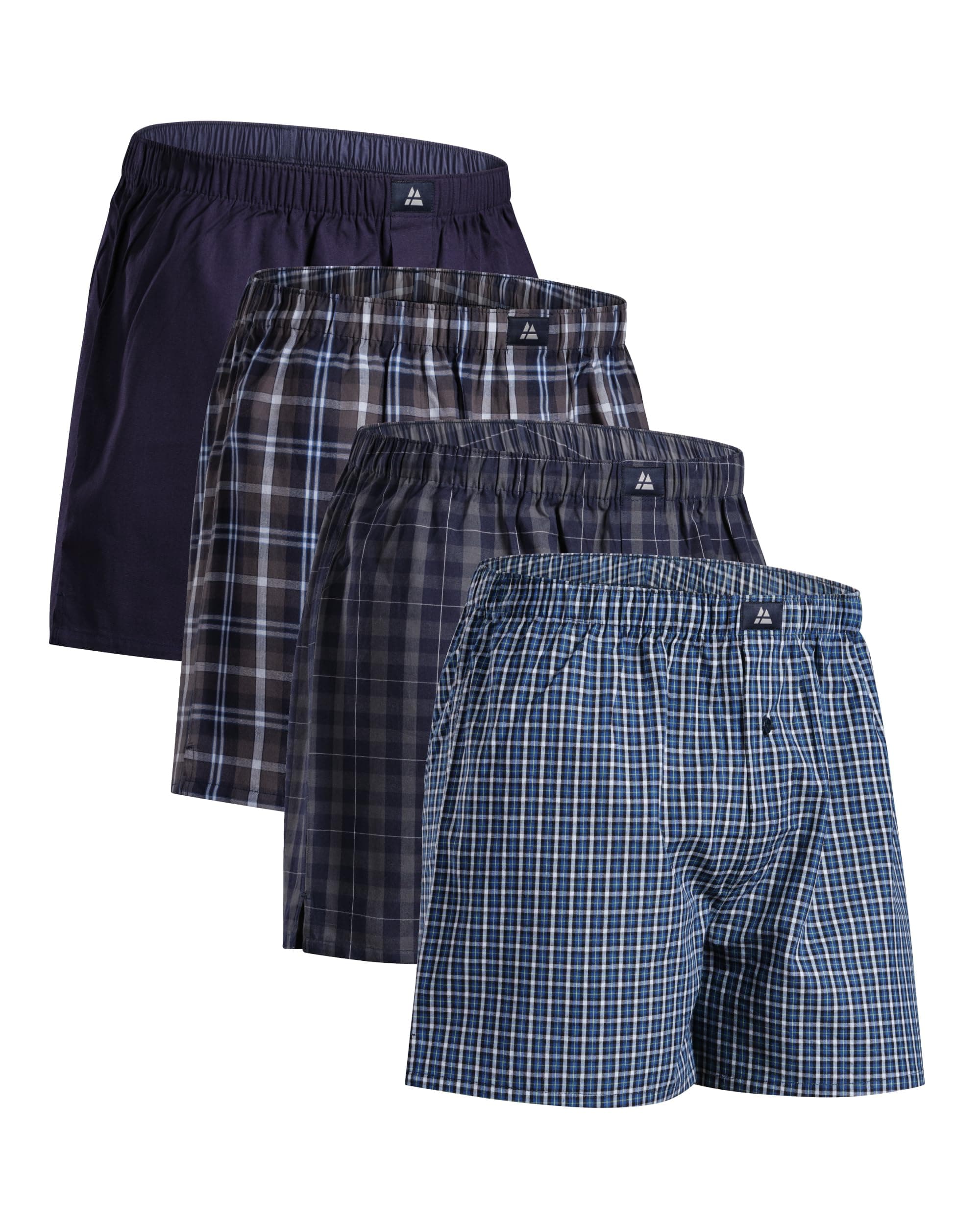 Men's 100% Cotton Woven Boxers (4 & 6-Pack) – Loose Fit, Breathable & Lightweight Comfort