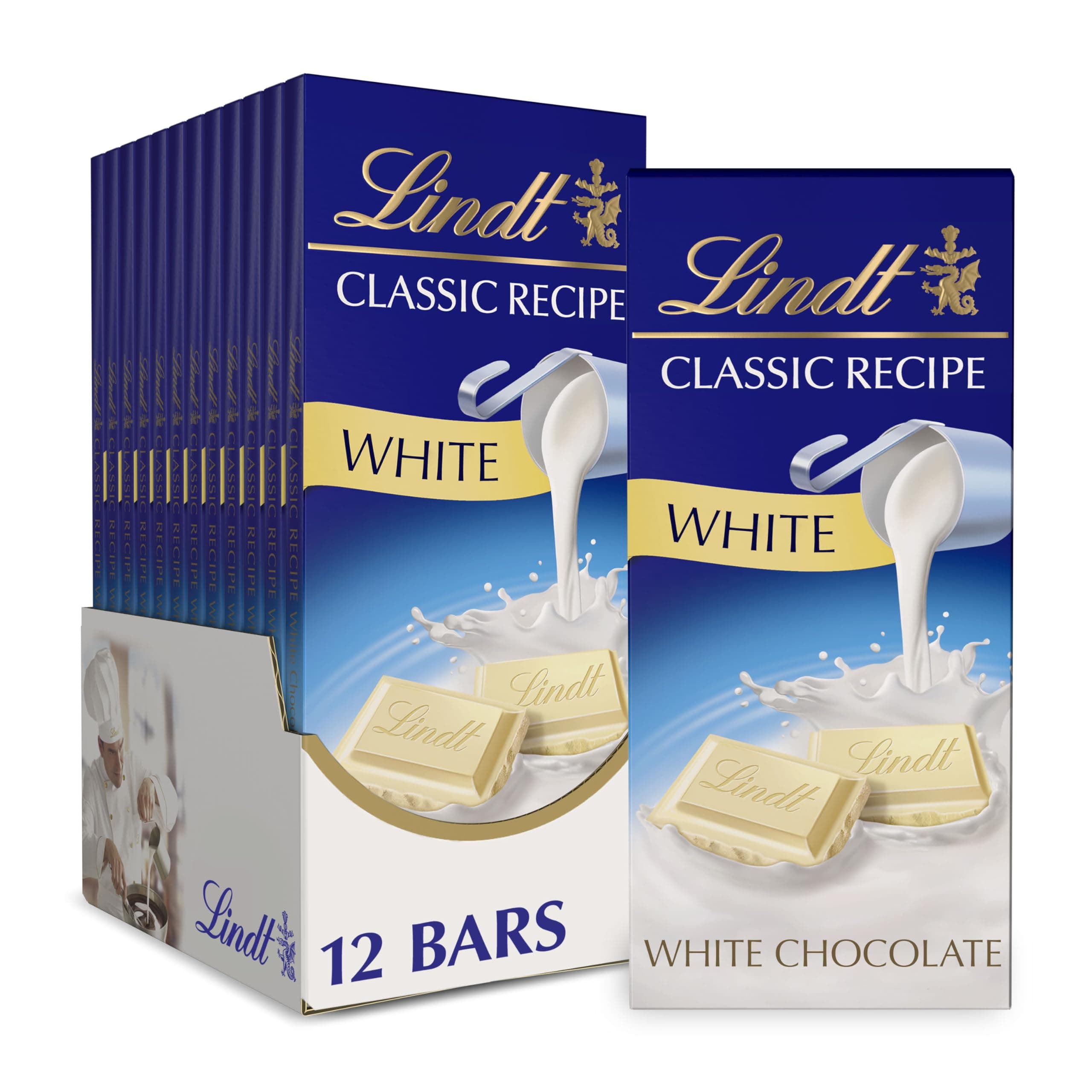 CLASSIC RECIPE White Chocolate Bar, White Chocolate Candy, 4.4 oz. (12 Pack)
