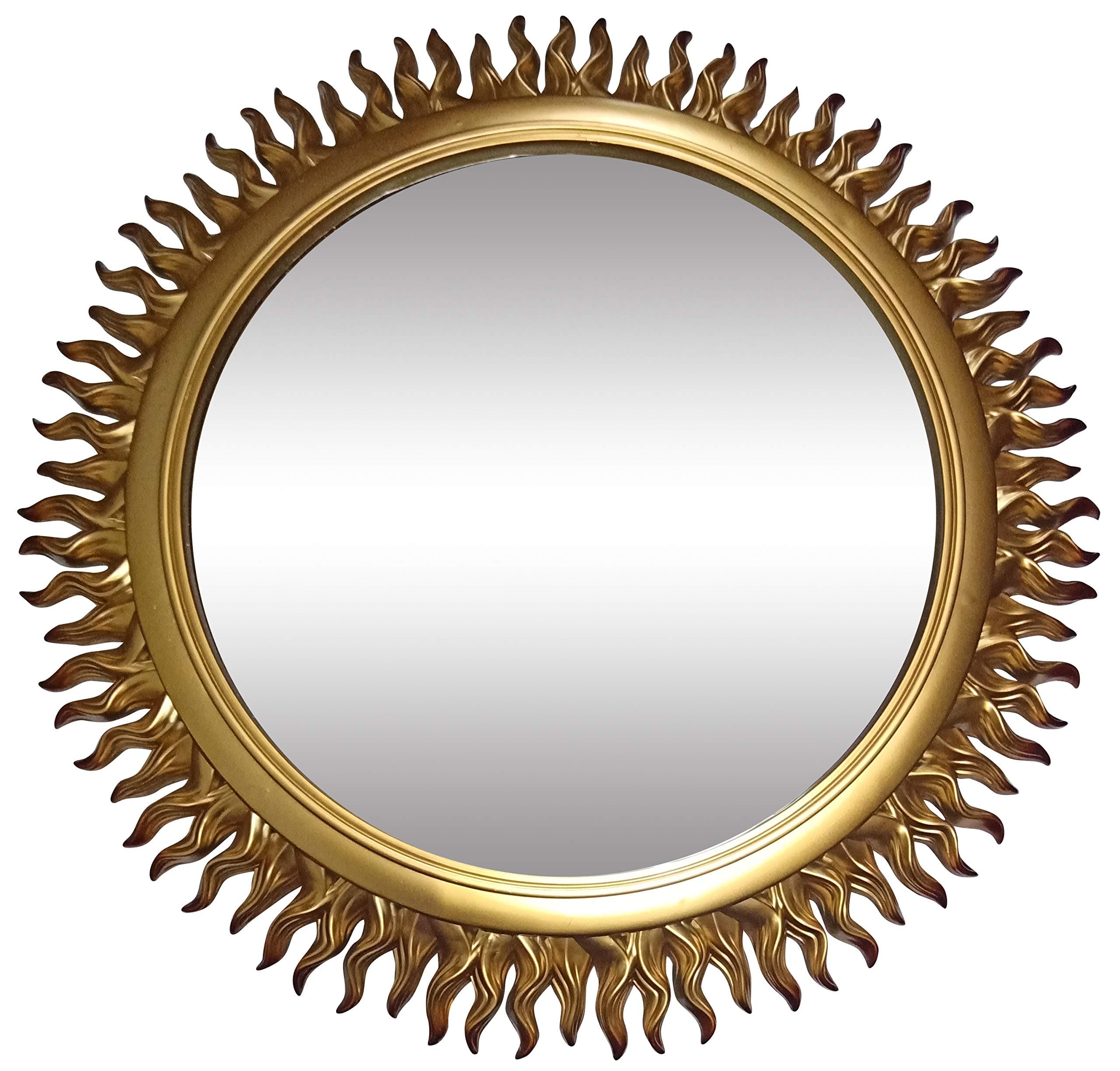 SANWISH Designer Wall Decor Mirrors for Living Hall Dinning Room Bed Room and Bath Rooms Size 43X43 CMS(Gold)