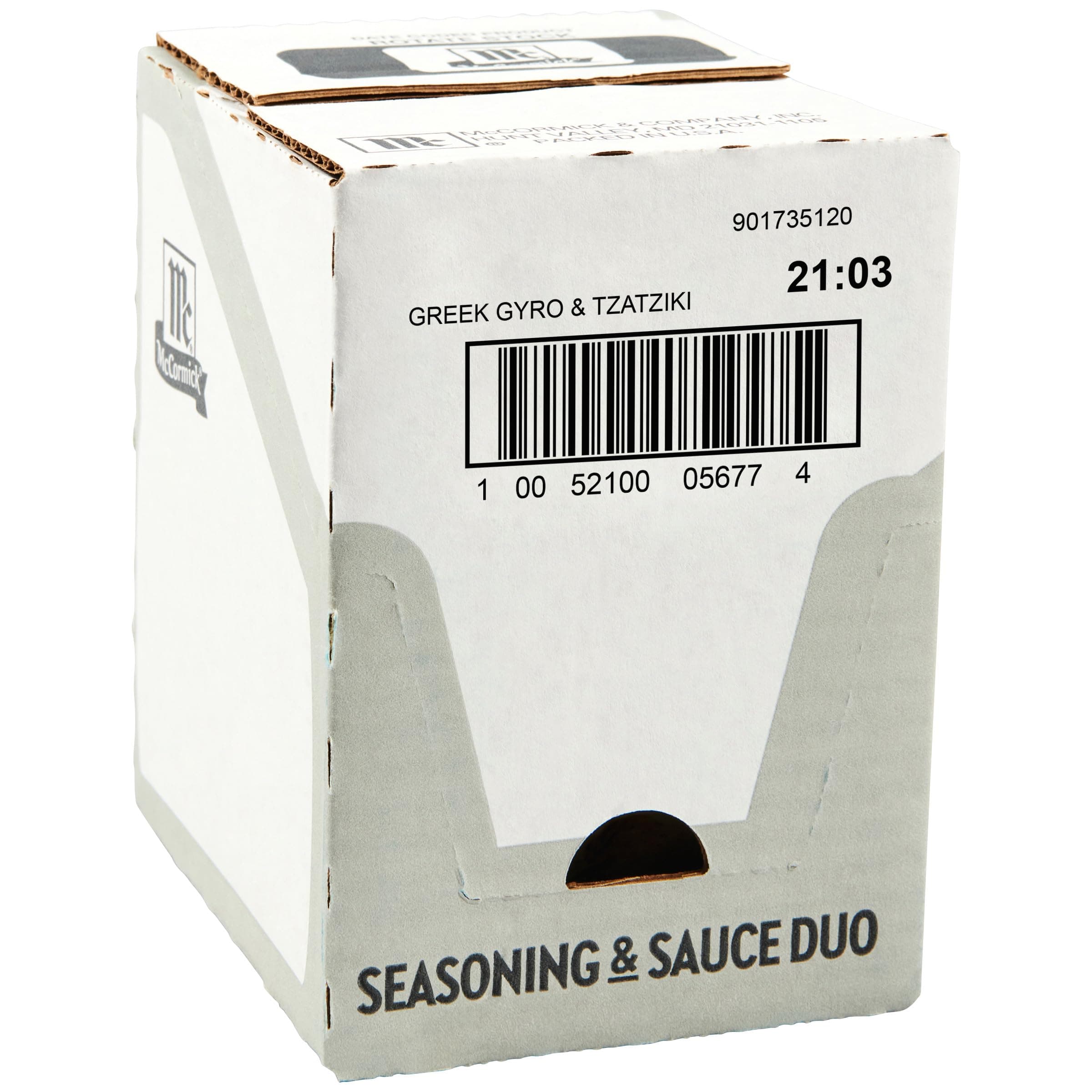 McCormick Greek Style Gyro Seasoning with Tzatziki Sauce Mix, 1.5 oz (Pack of 6)