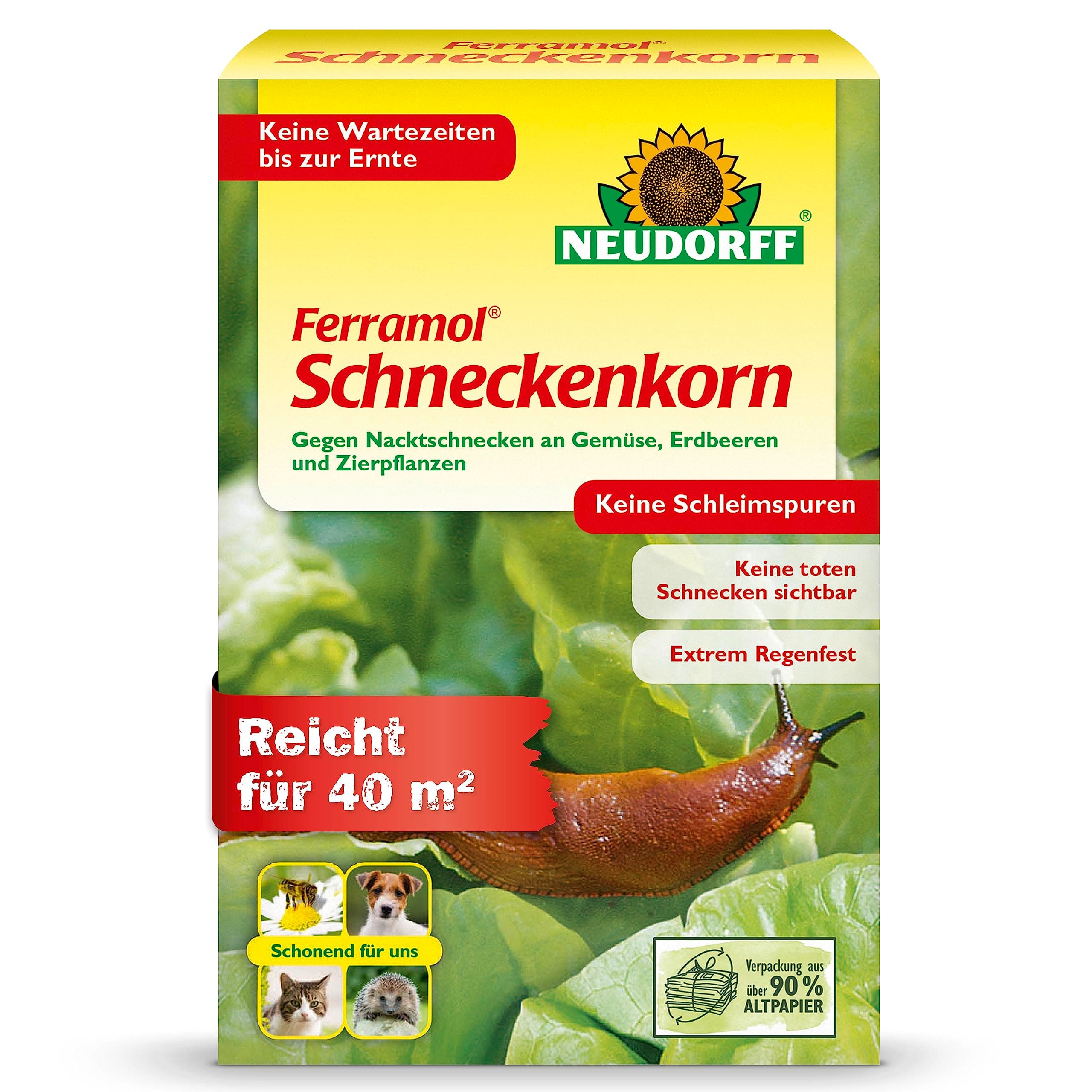 Neudorff - Ferramol Snail Grain Reliable and Fast Snail Protection Rainproof and Snail Repellent Suitable for Organic Farming Gentle on Pets 1x200g