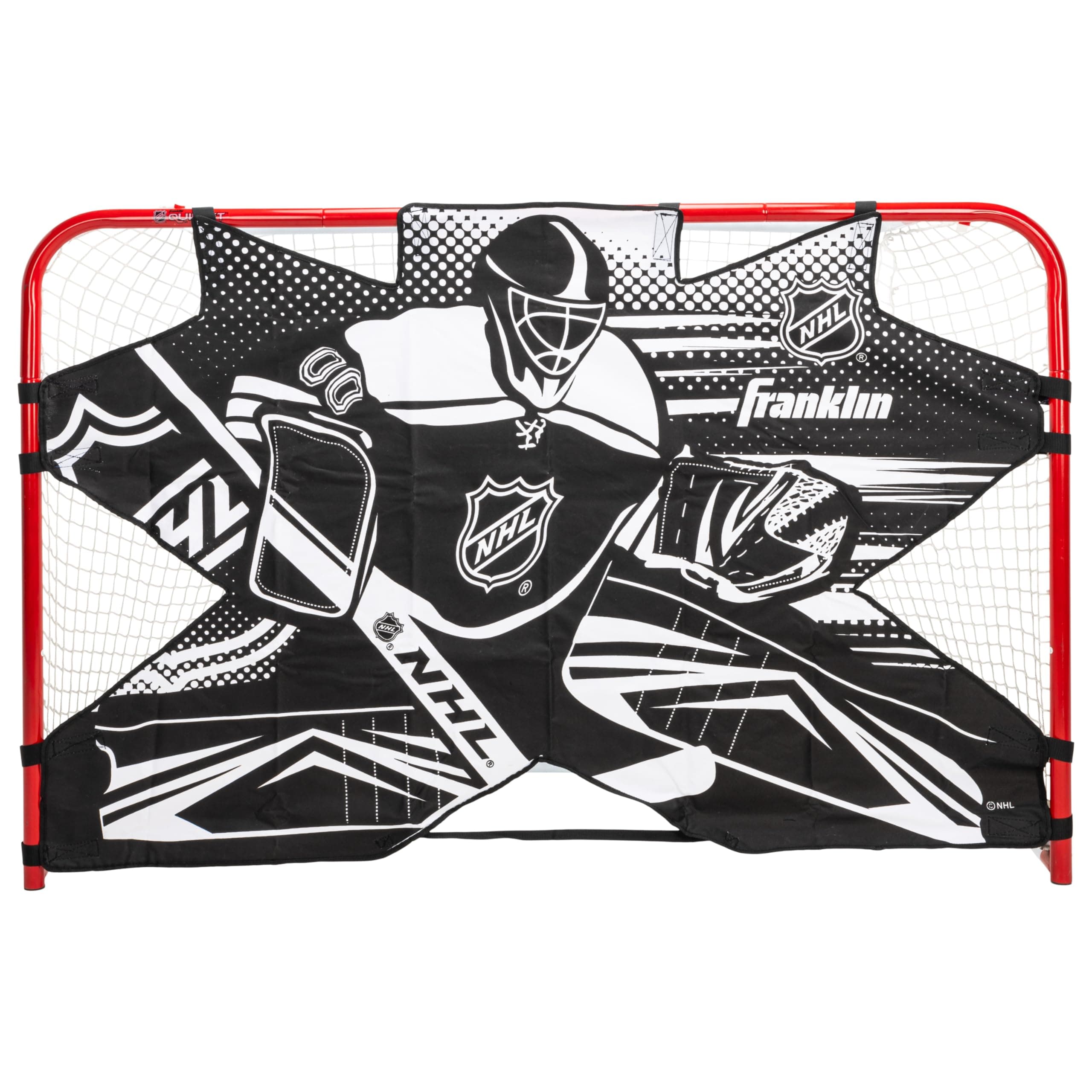 Franklin Sports NHL Street Hockey Goalie Shooting Target - Shooter Tutor Hockey Goal Practice Target - Street Hockey Net Goalie Target - Easy Attach Targe