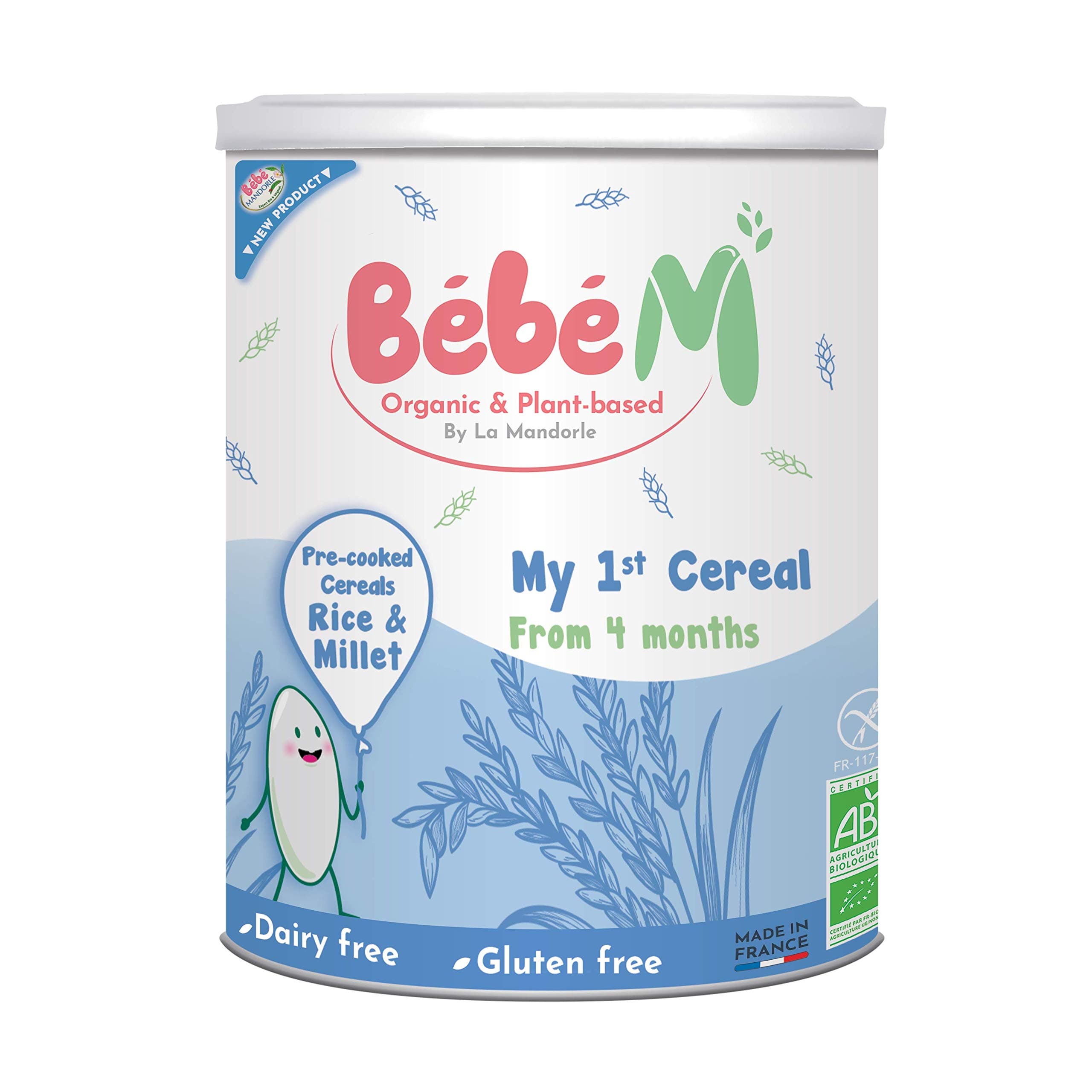 Bebe M Organic & Plant Based Baby My First Cereal from 4 months, 400 gm
