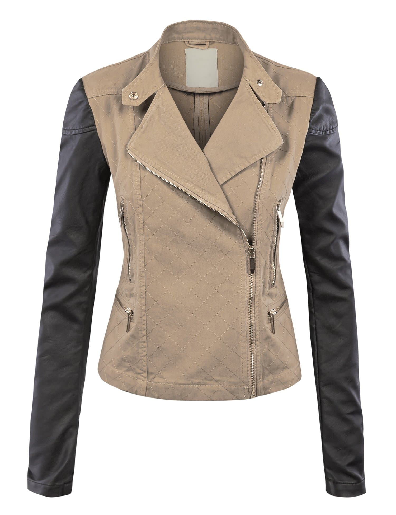 Lock and Love Women's Everyday Bomber Faux Leather Jacket