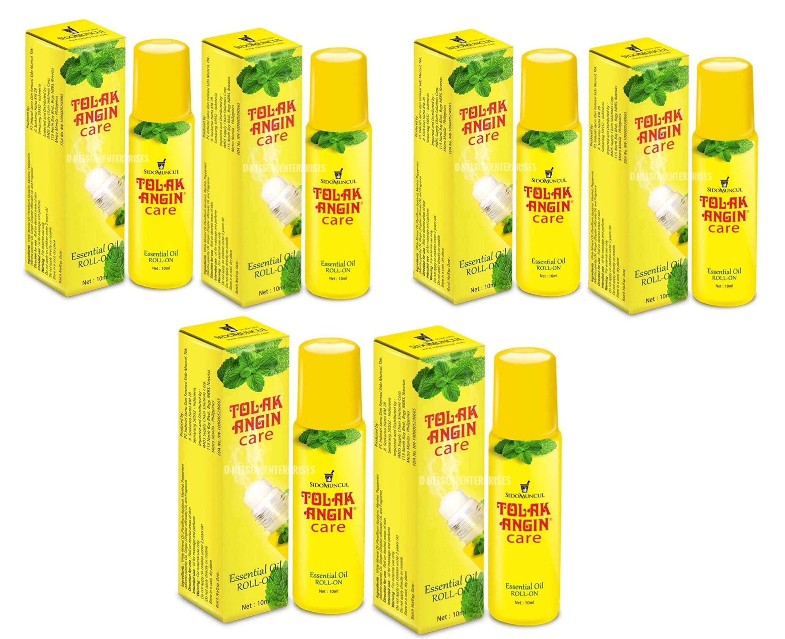 Sido Muncul Tolak Angin Care Medicated Roll On Aromateraphy Oil, 10ml (Pack of 6)