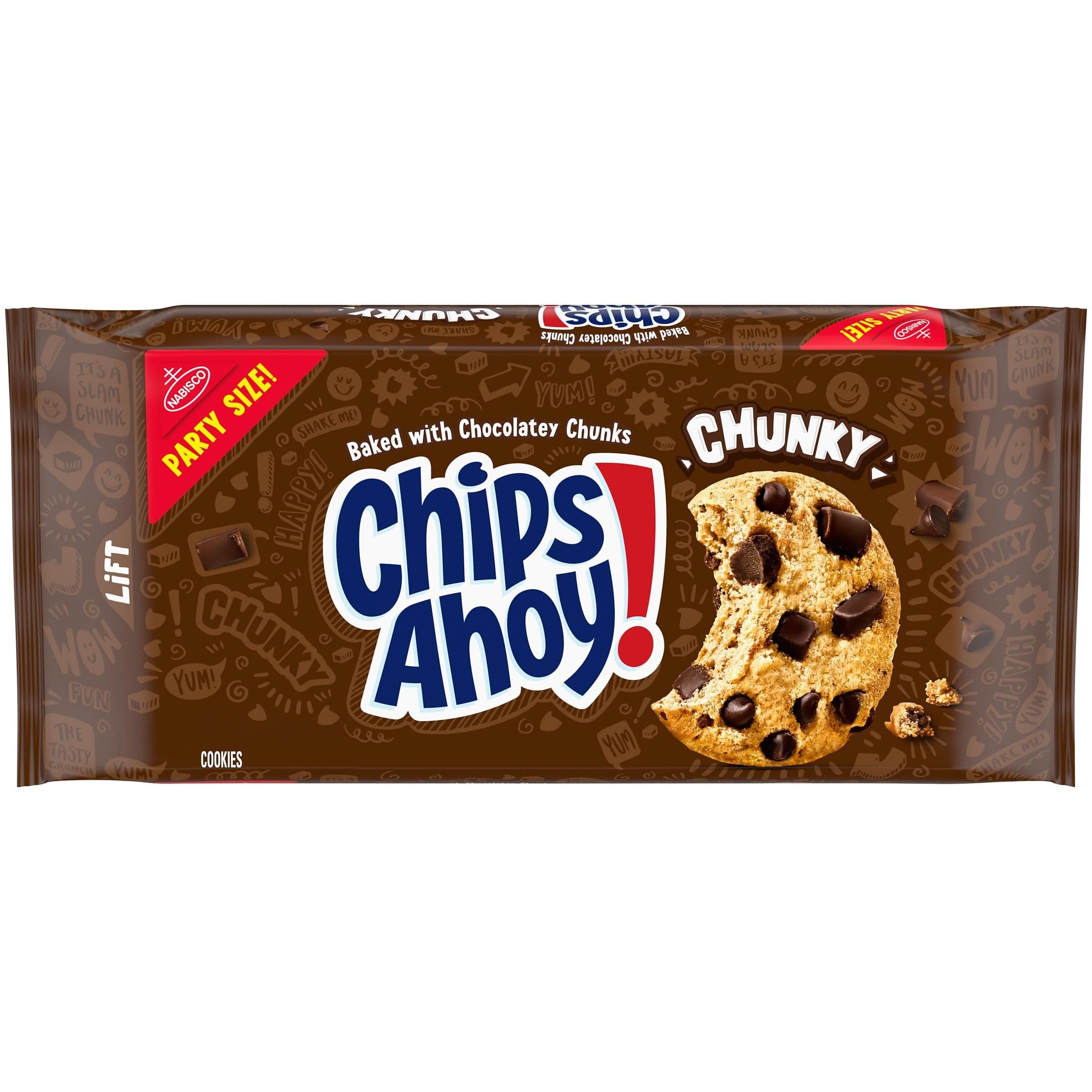 Chunky Fudgy Chocolate Chip Cookies, Party Size, 24.75 oz