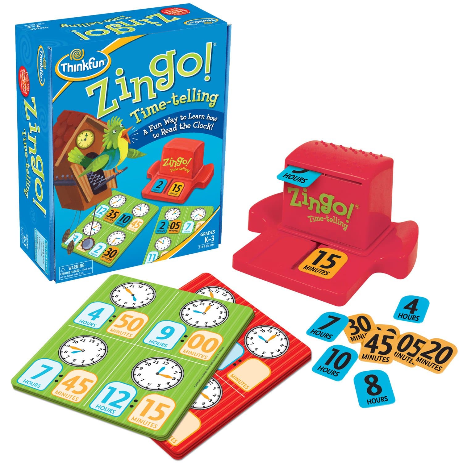 Think Fun Zingo Time Telling Board Game (Multicolor)