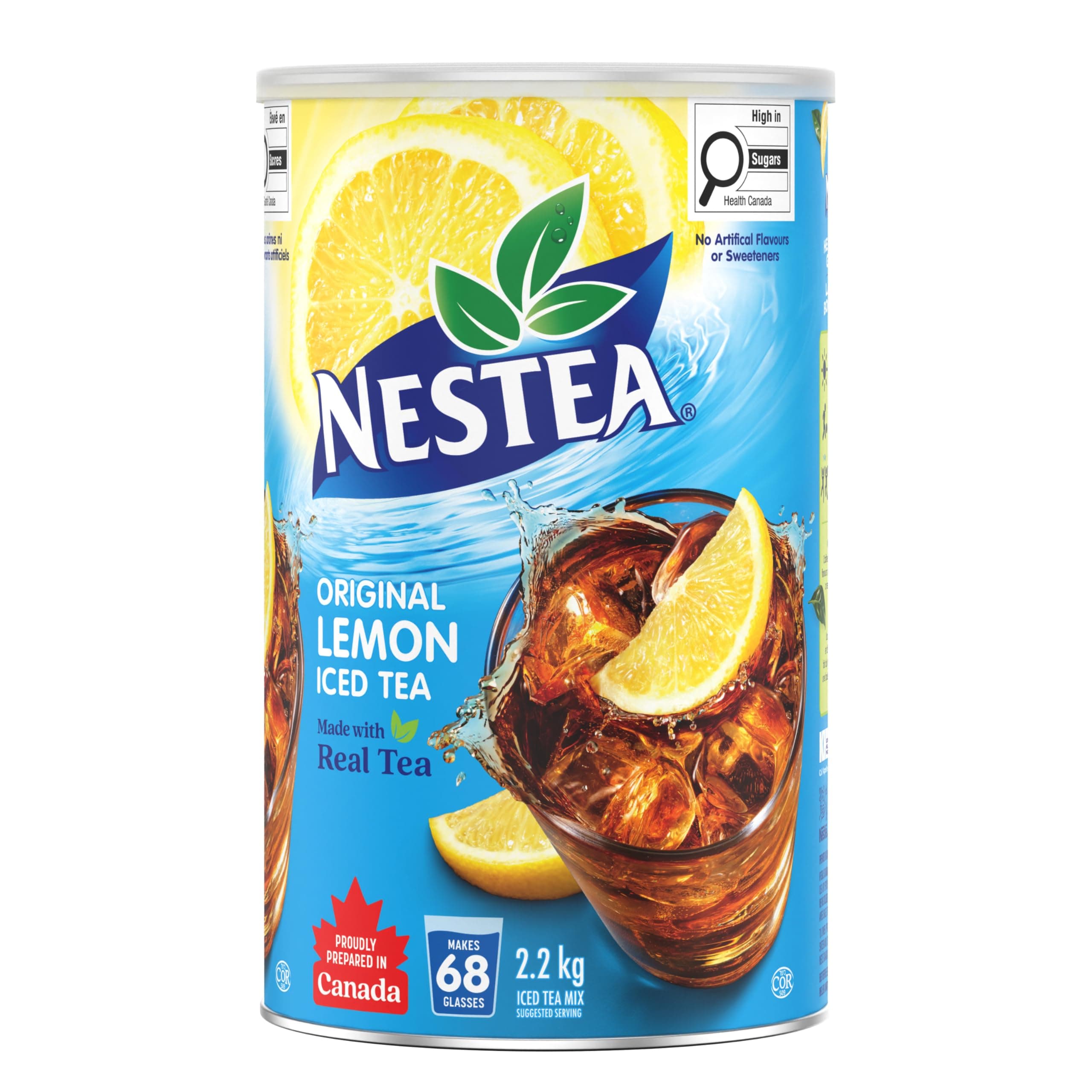 Original Canadian Lemon Iced Tea Mix Jumbo Can 2.2 Kilogram 122 Servings Imported from Canada