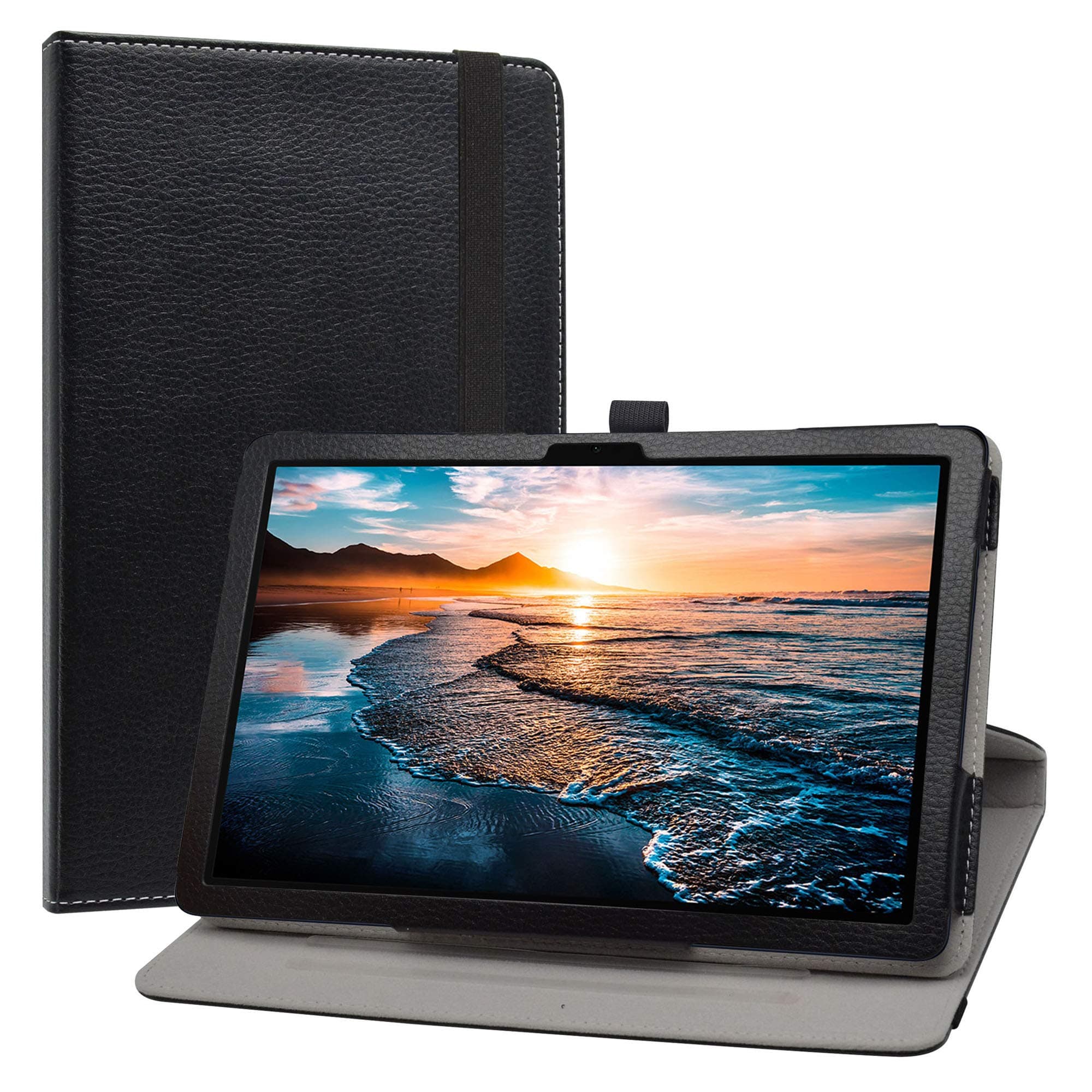 Compatible with Huawei MatePad T10s Case,Huawei MatePad T10 Case,360 Degree Rotation Stand PU Leather with Cute Pattern for 10.1" Huawei MatePad T10s / Huawei MatePad T10 Tablet,Black