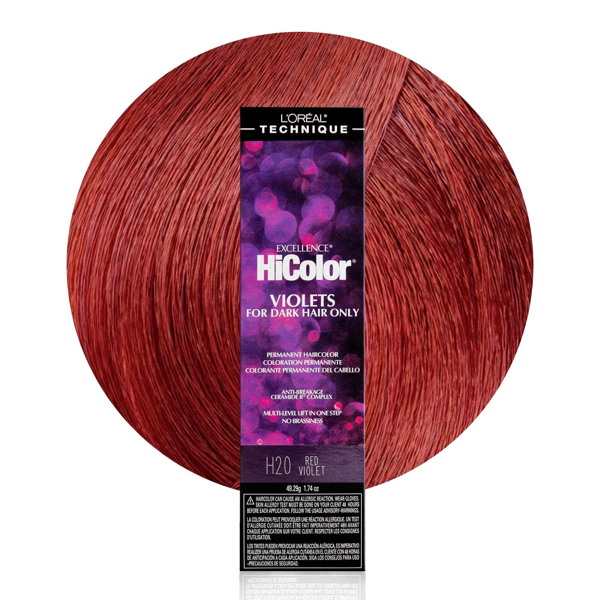 Loreal Excel Hicolor H20 Tube Red Violet 1.74oz by L'Oreal Paris