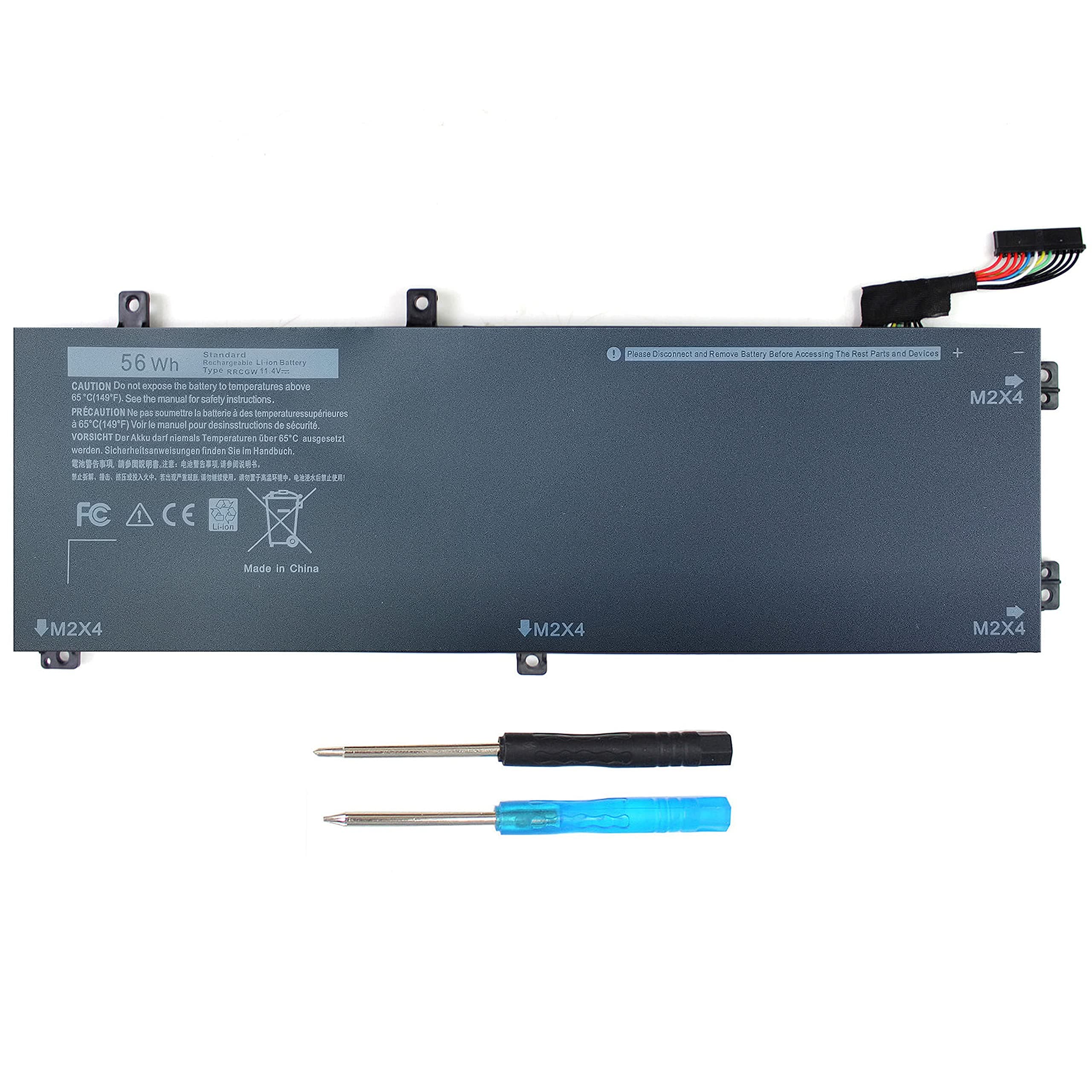 56WH RRCGW H5H20 0RRCGW School Laptop Battery for Dell XPS 15 9550 15-9550 9560 9570 Precision 15 5510 5520 5530 Series P56F P56F001 5D91C 62MJV M7R96 0RRCGW 062MJV Mobile Workstation Notebook 3-Cell