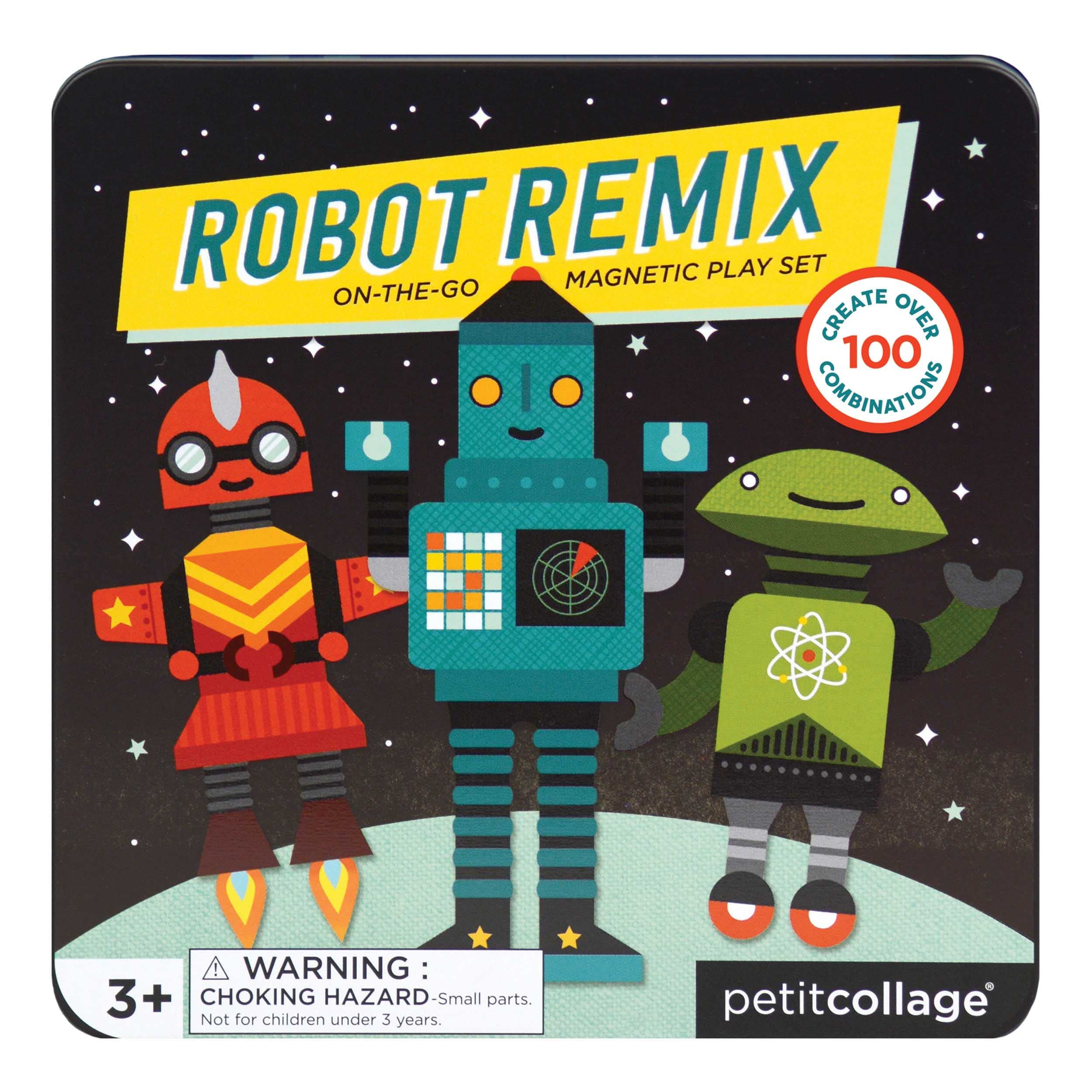 Petit Collage Robot Remix On-the-Go Magnetic Play Set