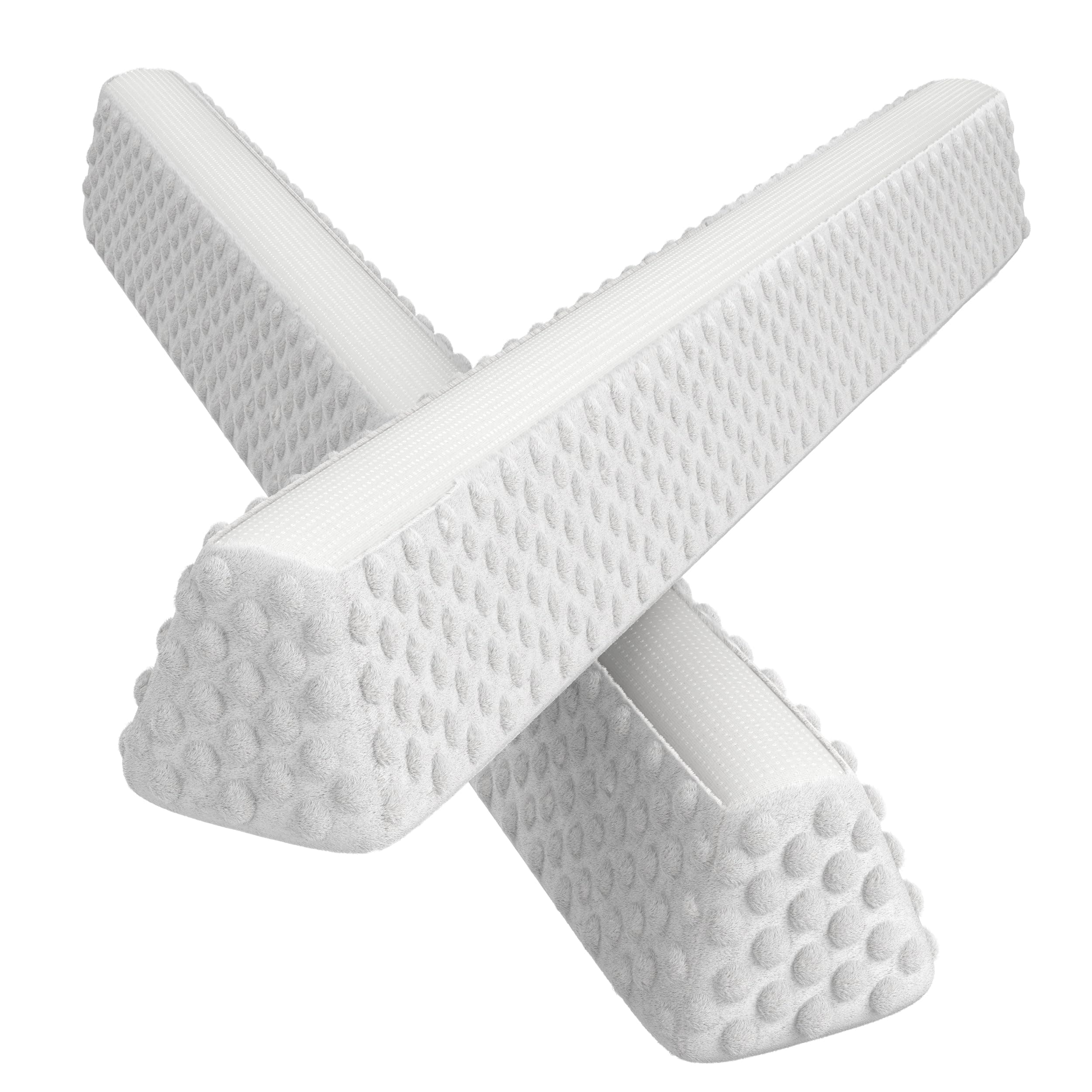 Baby Bed Bumpers for Toddlers Foam Bed Guard Rail for Kids Bed Toddler Bed Bumper for Twin Full Queen King Size Bed Grey, 2-Pack