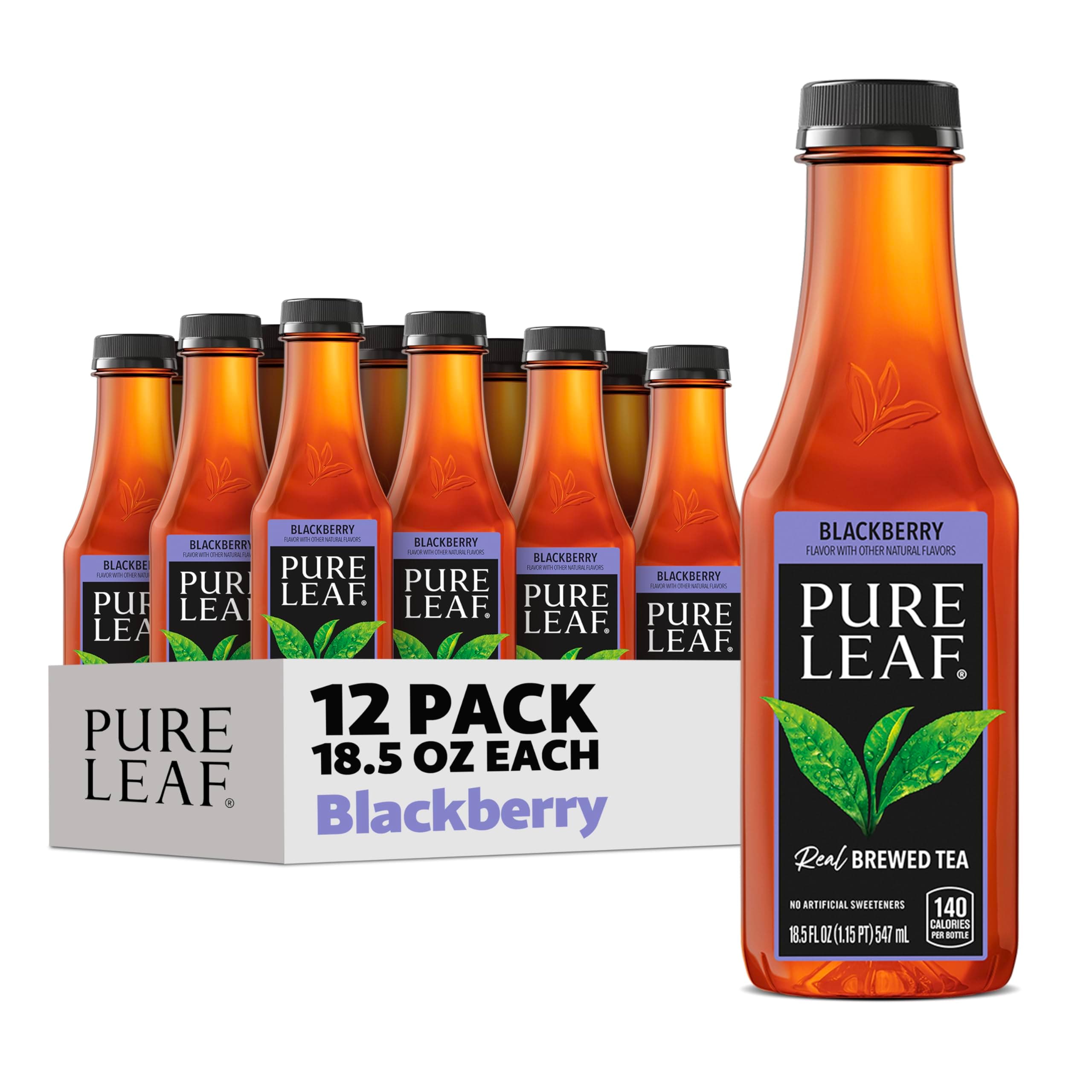 Iced Tea, Blackberry, 18.5 Fl Oz Bottles (Pack of 12)