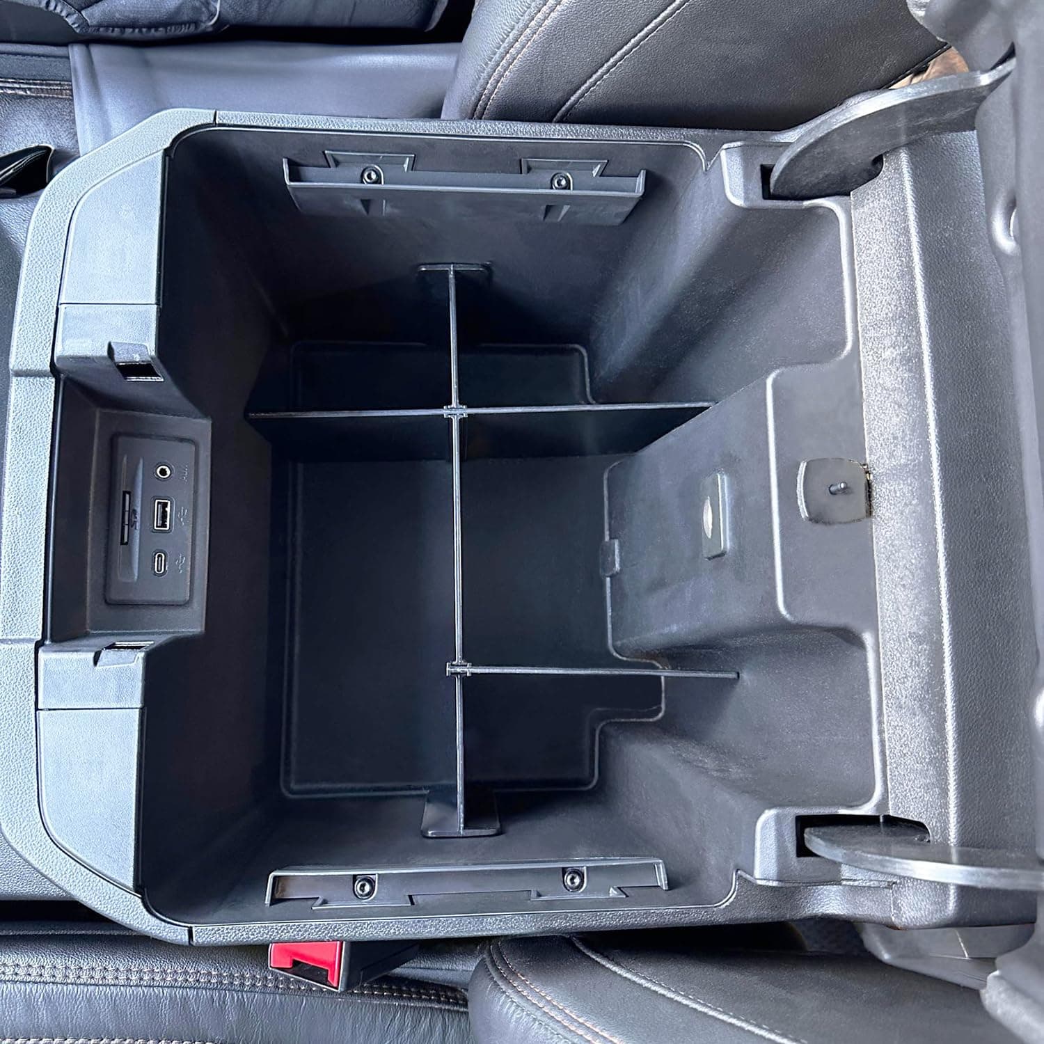 PIMCAR Center Console Organizer Dividers for 2019-2022 Chevy Silverado/GMC Sierra 1500, 2020-2023 Silverado/Sierra 2500HD 3500HD Armrest Divider Insert-Full Console w/Bucket Seats ONLY