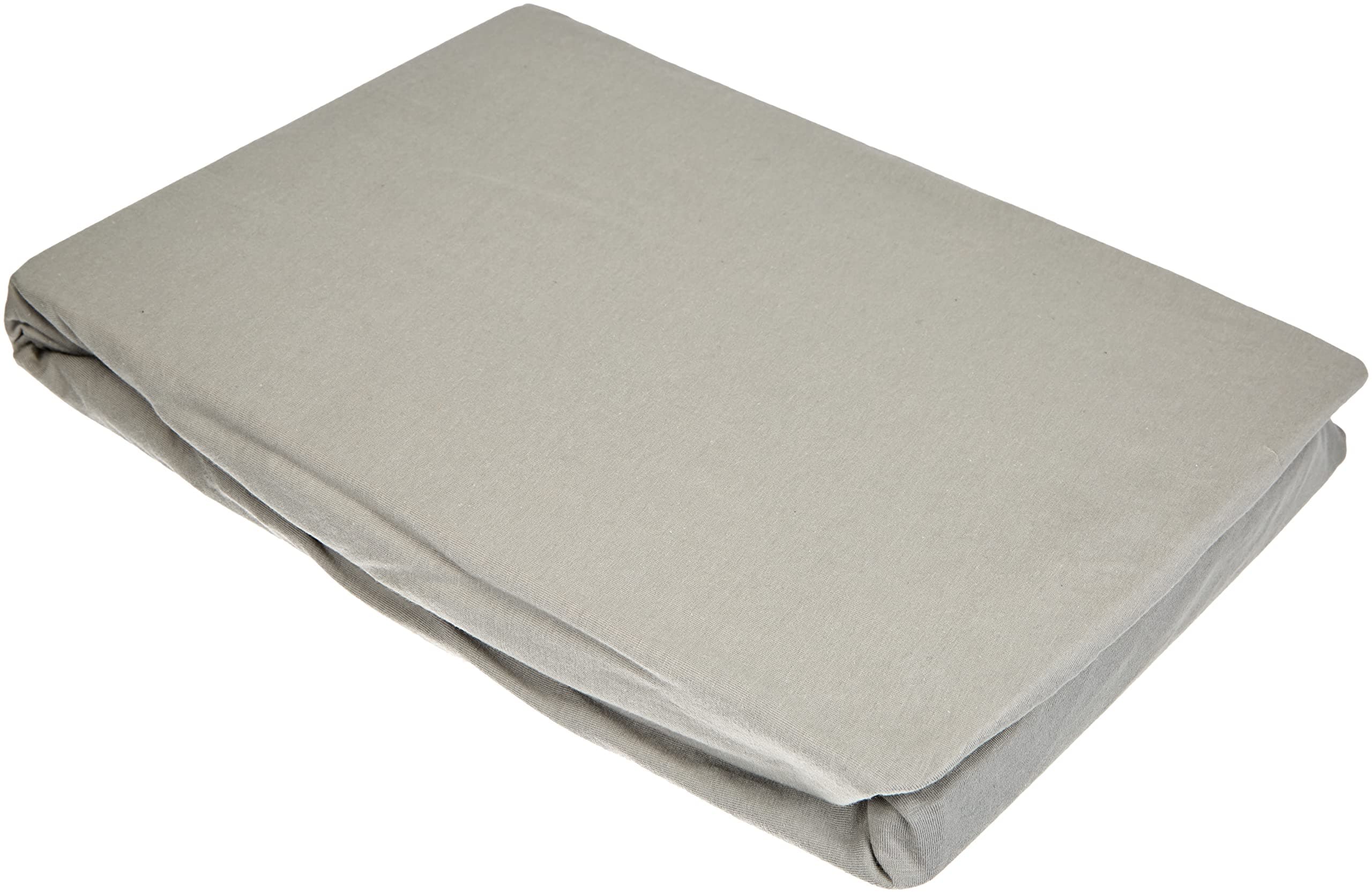 Fleuresse Jenny Jersey Fitted Bed Sheet, Jersey, stone grey, 100x220