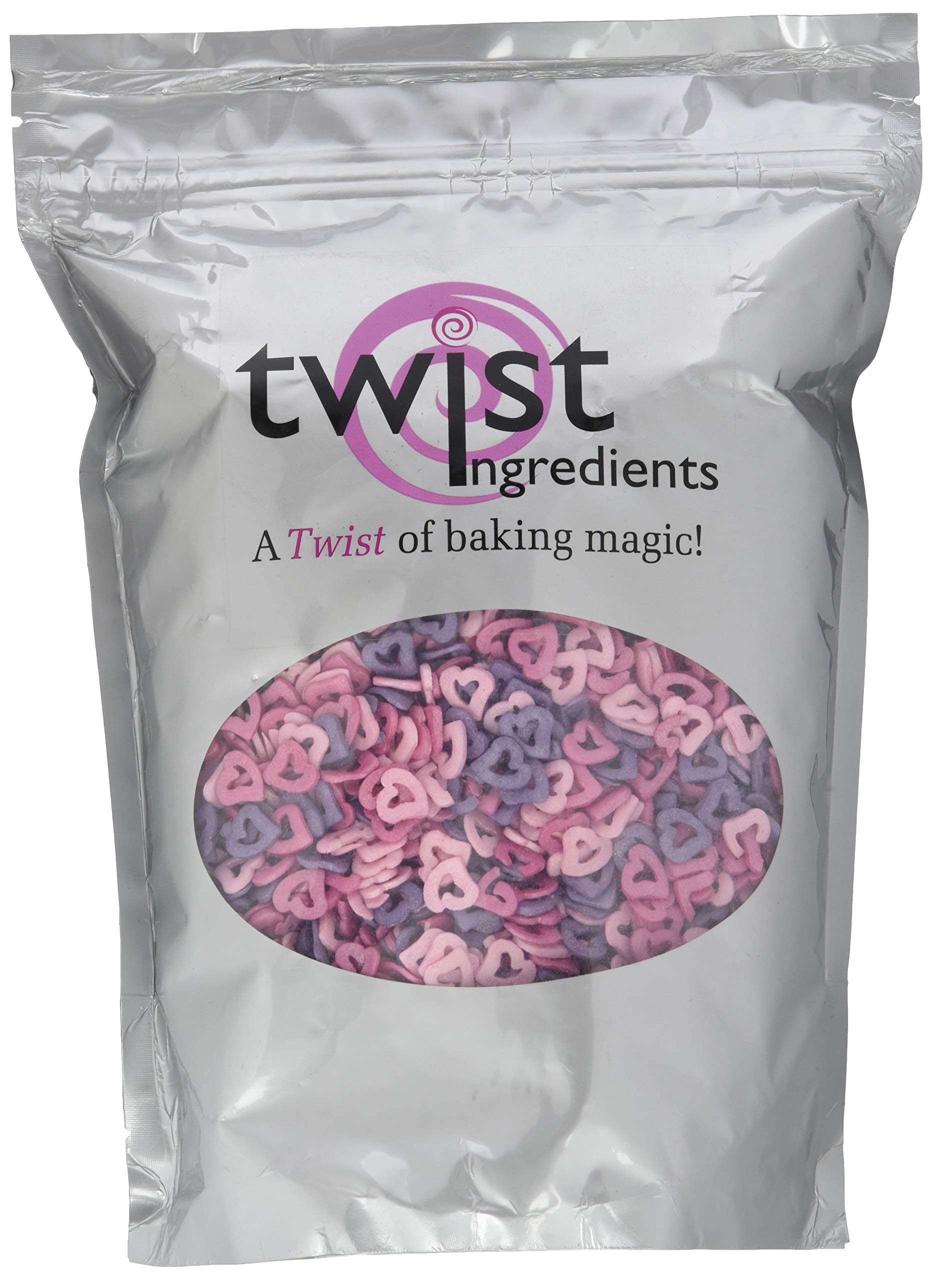 Twist Ingredients Glimmer Pink/Deep Pink/Violet Open Hearts 800 g