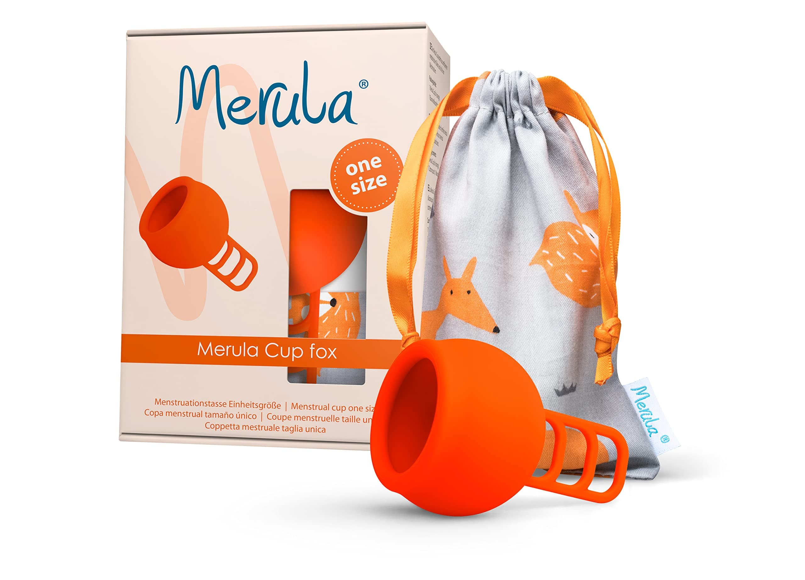 Merula Menstrual Cup Fox (Orange) – Made of Medical-Grade Silicone
