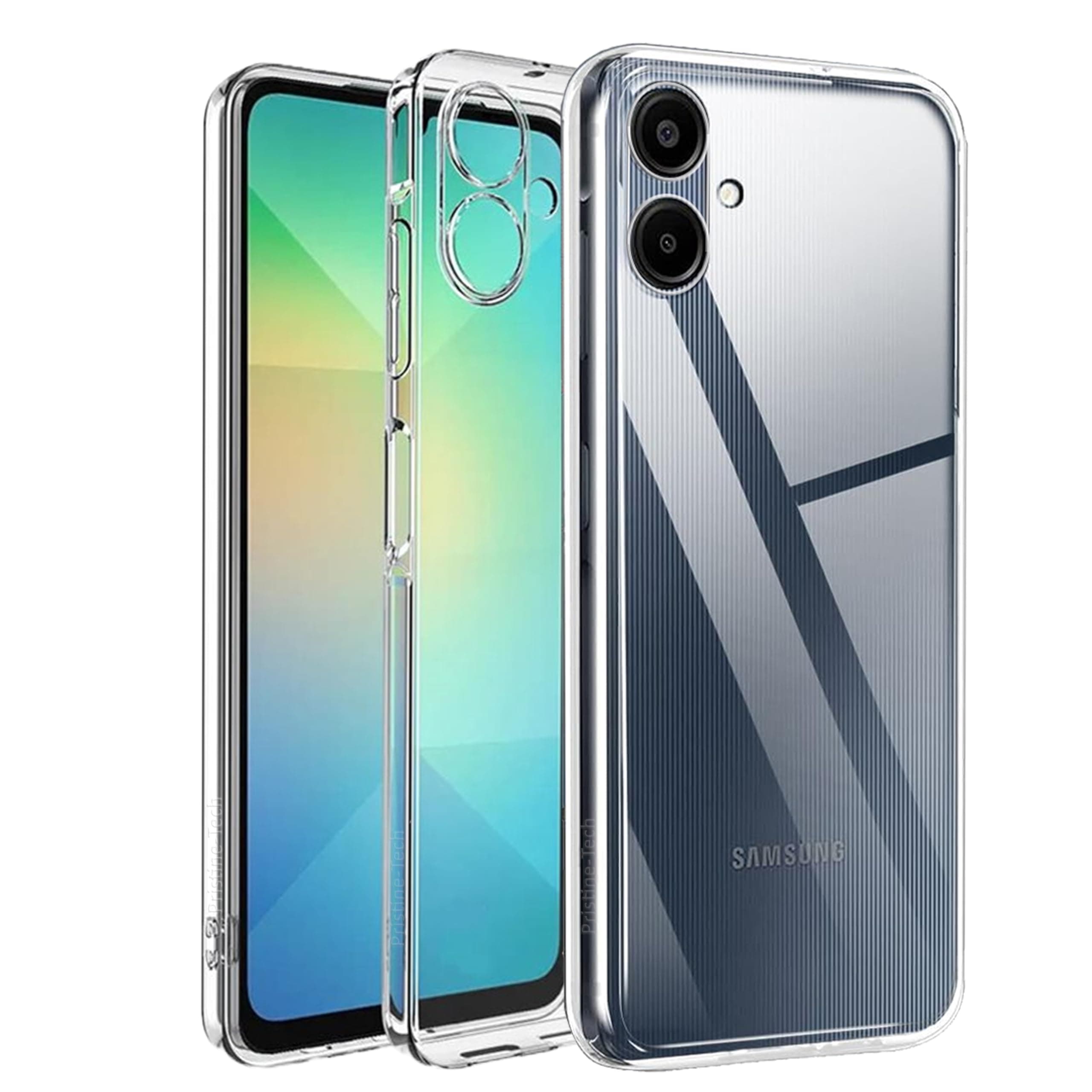 Clear Case For Samsung Galaxy A06 Case Non-Yellowing Shockproof Silicone Gel TPU Case Ultra Thin Soft Cover for Samsung Galaxy A06 Phone Cover Transparent