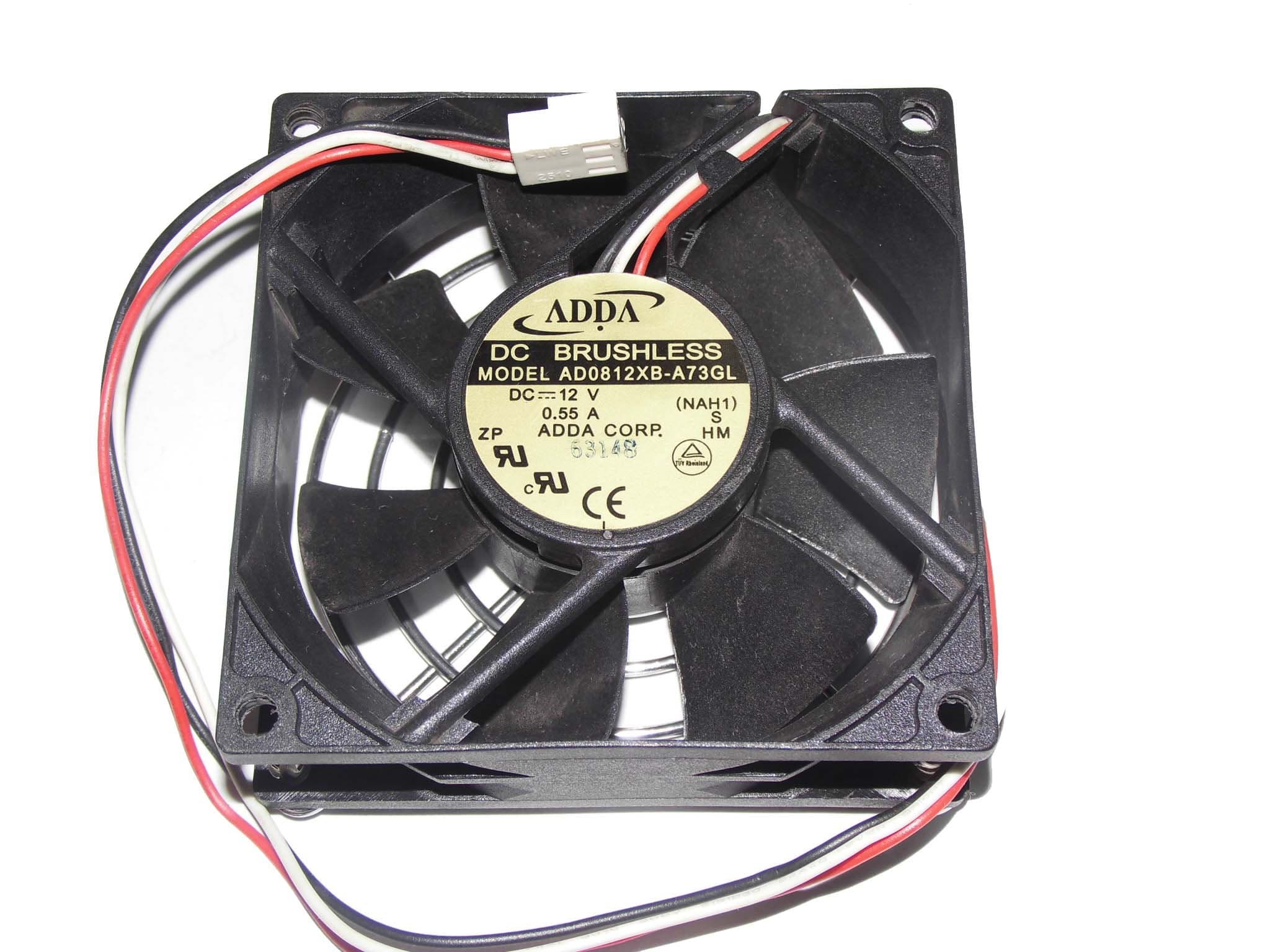 ADDA 8cm AD0812XB-A73GL 12V 0.55A 3Wire Cooling Fan