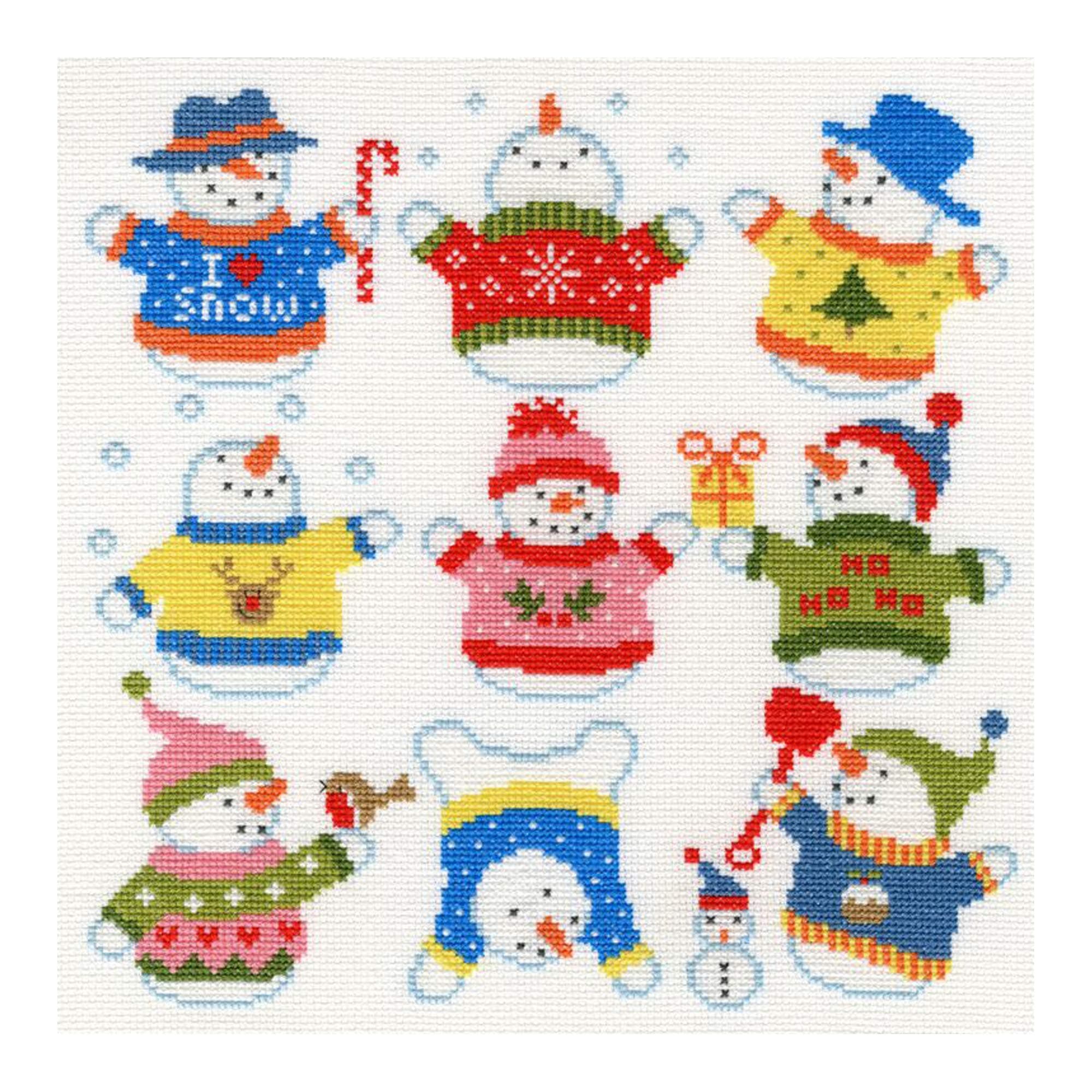 Bothy Threads Cross Stitch Kit - Slightly Dotty Snowman