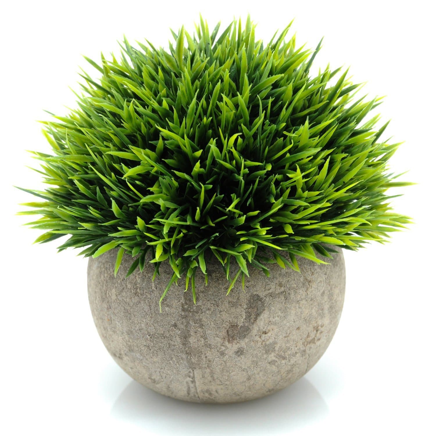 Yogalee Artificial Plant Fake Green Grass with Mini Pot for Home office Decor