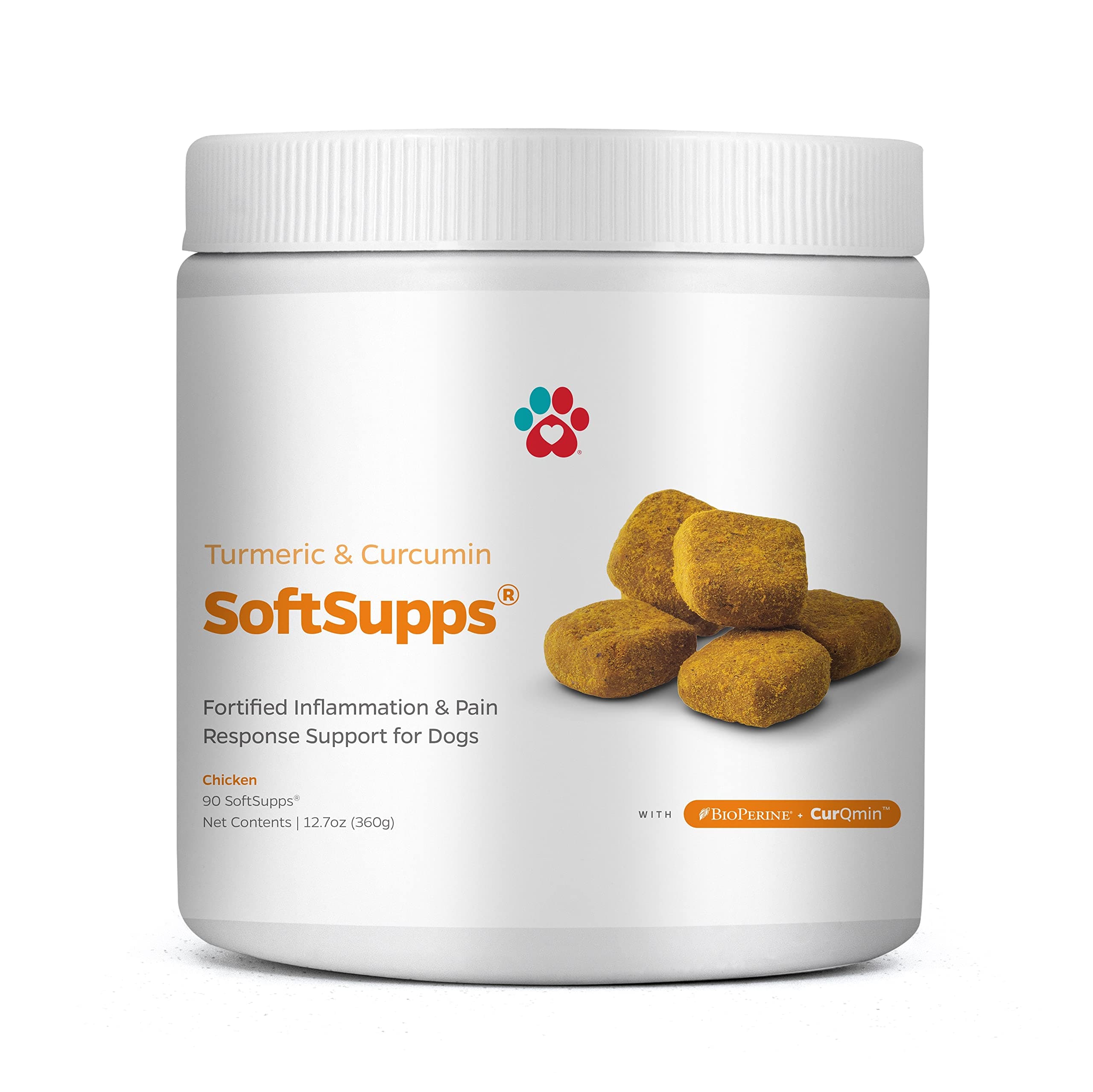 Turmeric & Curcumin SoftSupps® Joint Support Supplements for Dogs w/Boswellia Serrata Extract, Coconut Oil for Dogs, & Hemp Oil for Dogs - Dog Joint Pain Relief, Dog Joint Support, 90ct