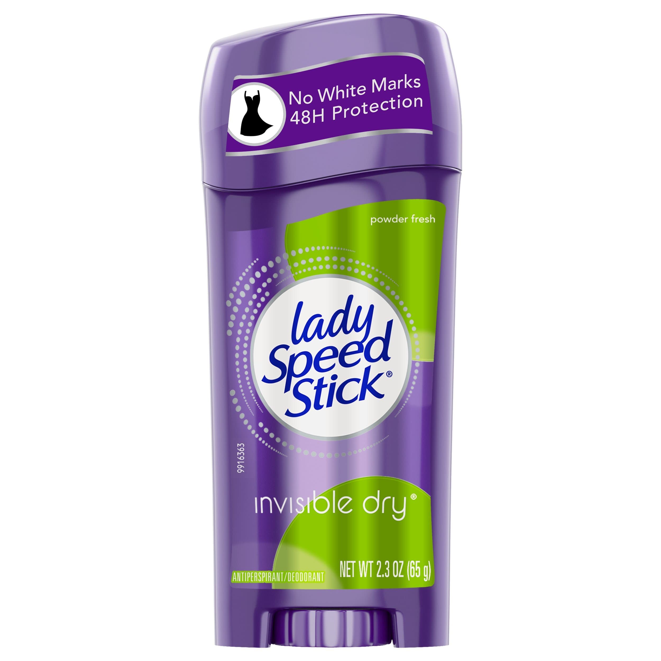 Lady Speed Stick Deodorant 2.3 Ounce Powder Fresh Invisible Dry (65ml) (3 Pack)
