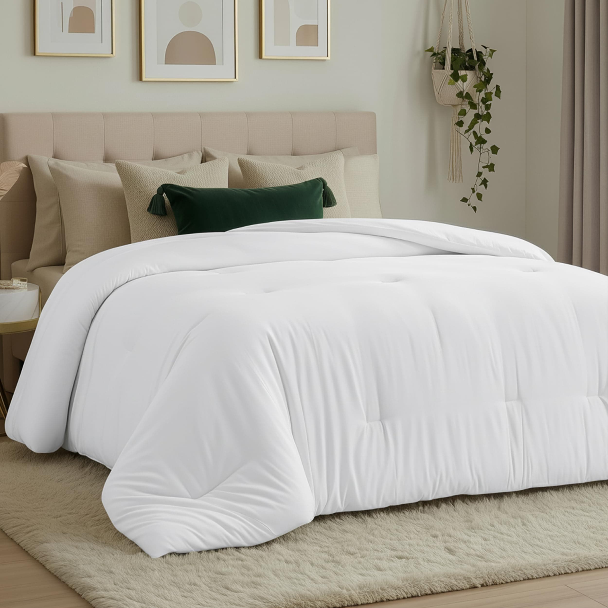 Utopia Bedding Comforters Twin Size, All Season Duvet Insert, Down Alternative Twin Comforter with Corner Tabs, Machine Washable Bed Comforter 64 x 88 Inches (White)