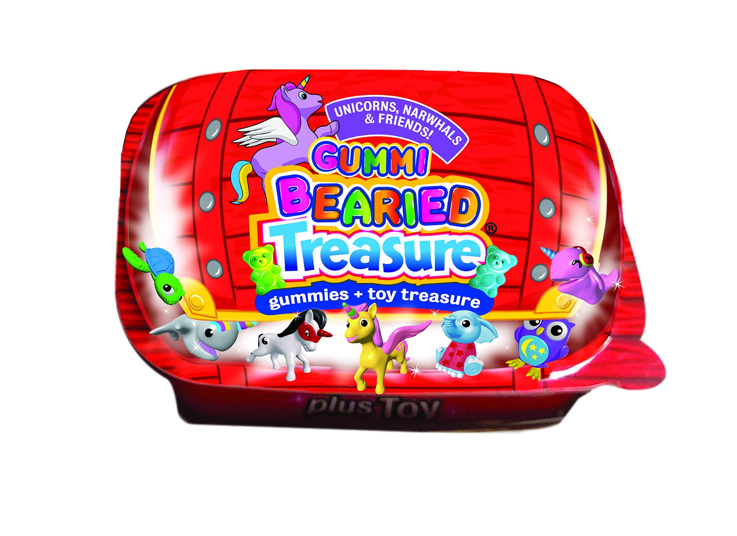 Bearied Treasure Gummies + Unicorns & Narwhals Toy Surprise | Tray of 10