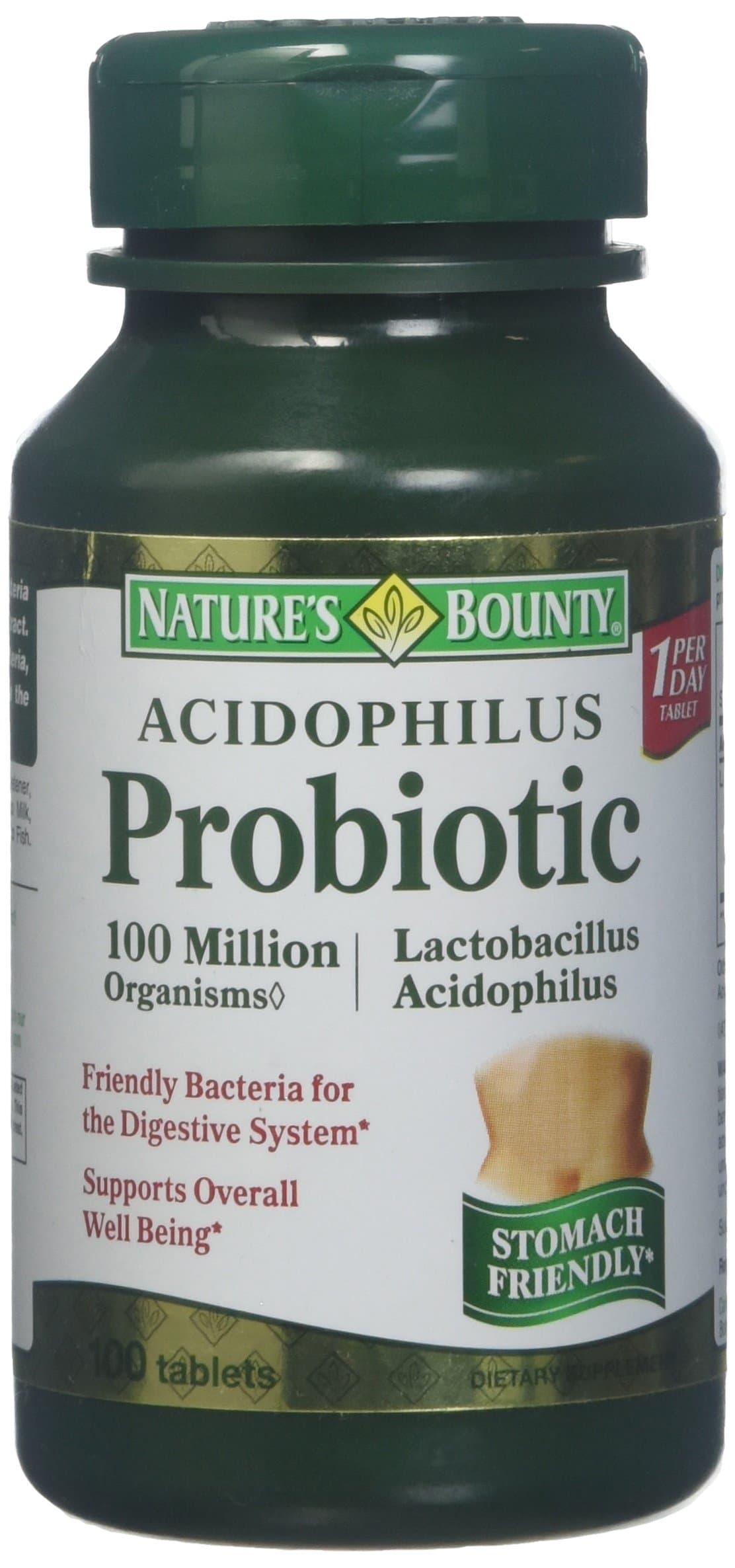 Nature's Bounty Probiotic Acidophilus Tablet Twin Pack, 100 Count Bottles, 300 Count Total(Packaging May Vary) , Pack of 3