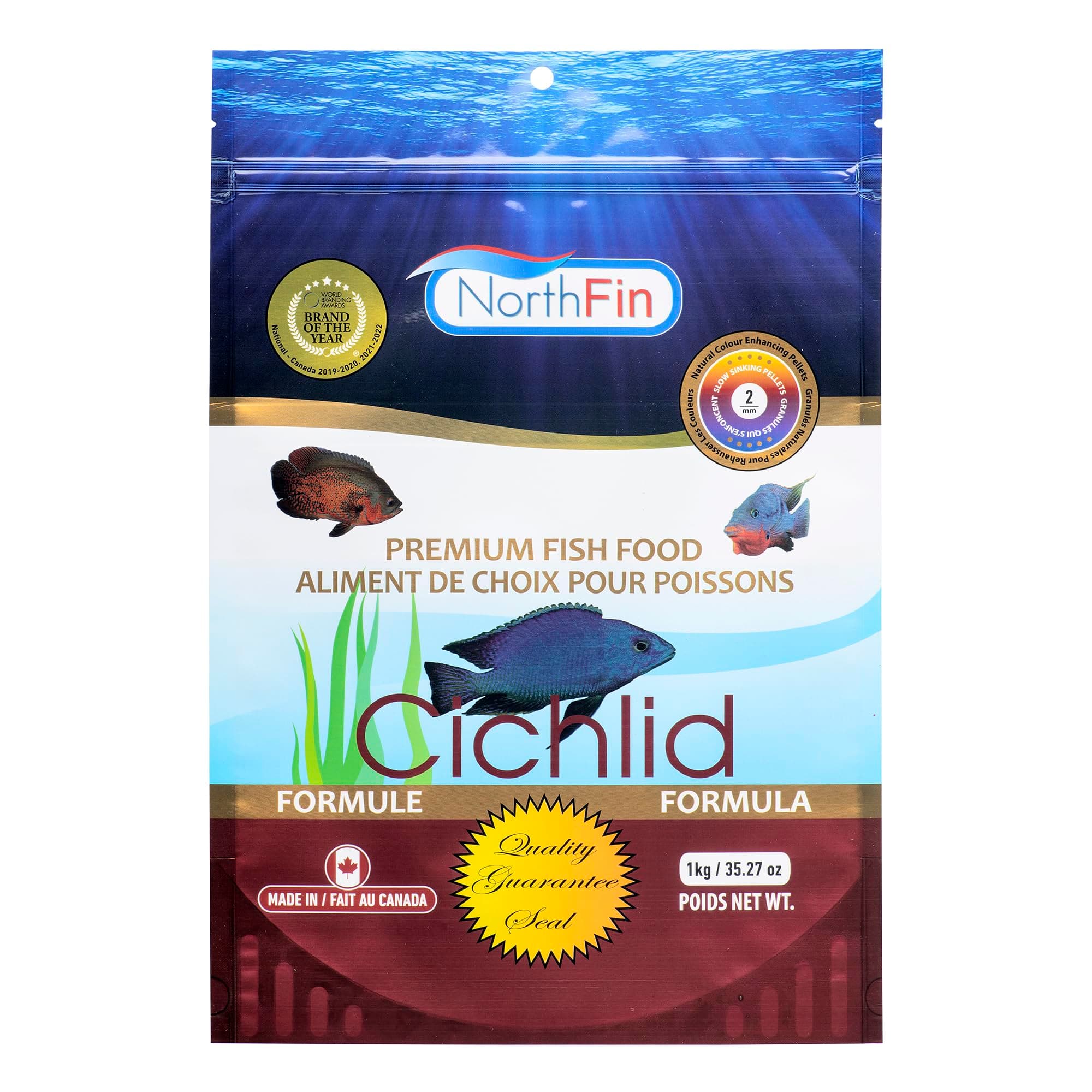 Northfin Food Cichlid Formula 2Mm Pellet 1Kg Package